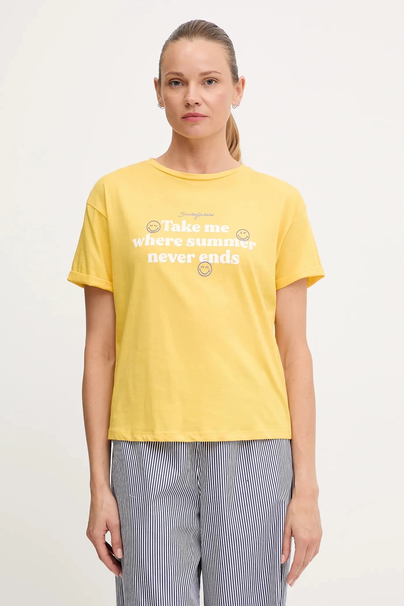 Хлопковая пижамная футболка