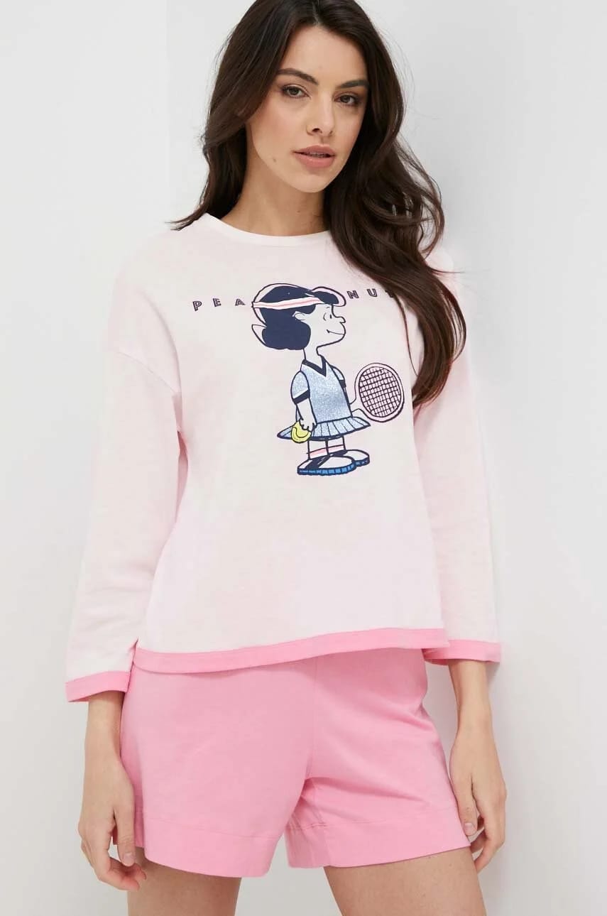 Хлопковая пижамная футболка x Peanuts