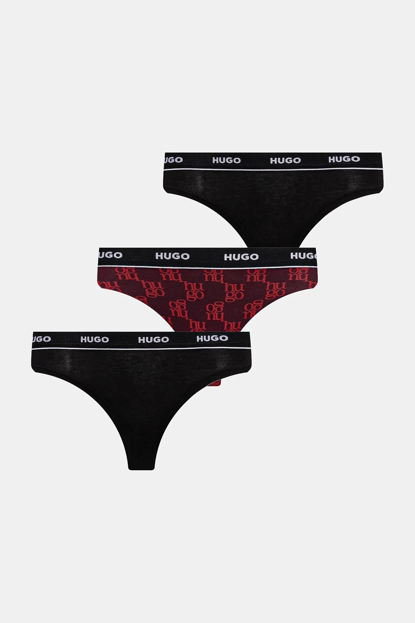 Женские стринги из хлопка с эластаном TRIPLET THONG DESIGN, 3 шт.