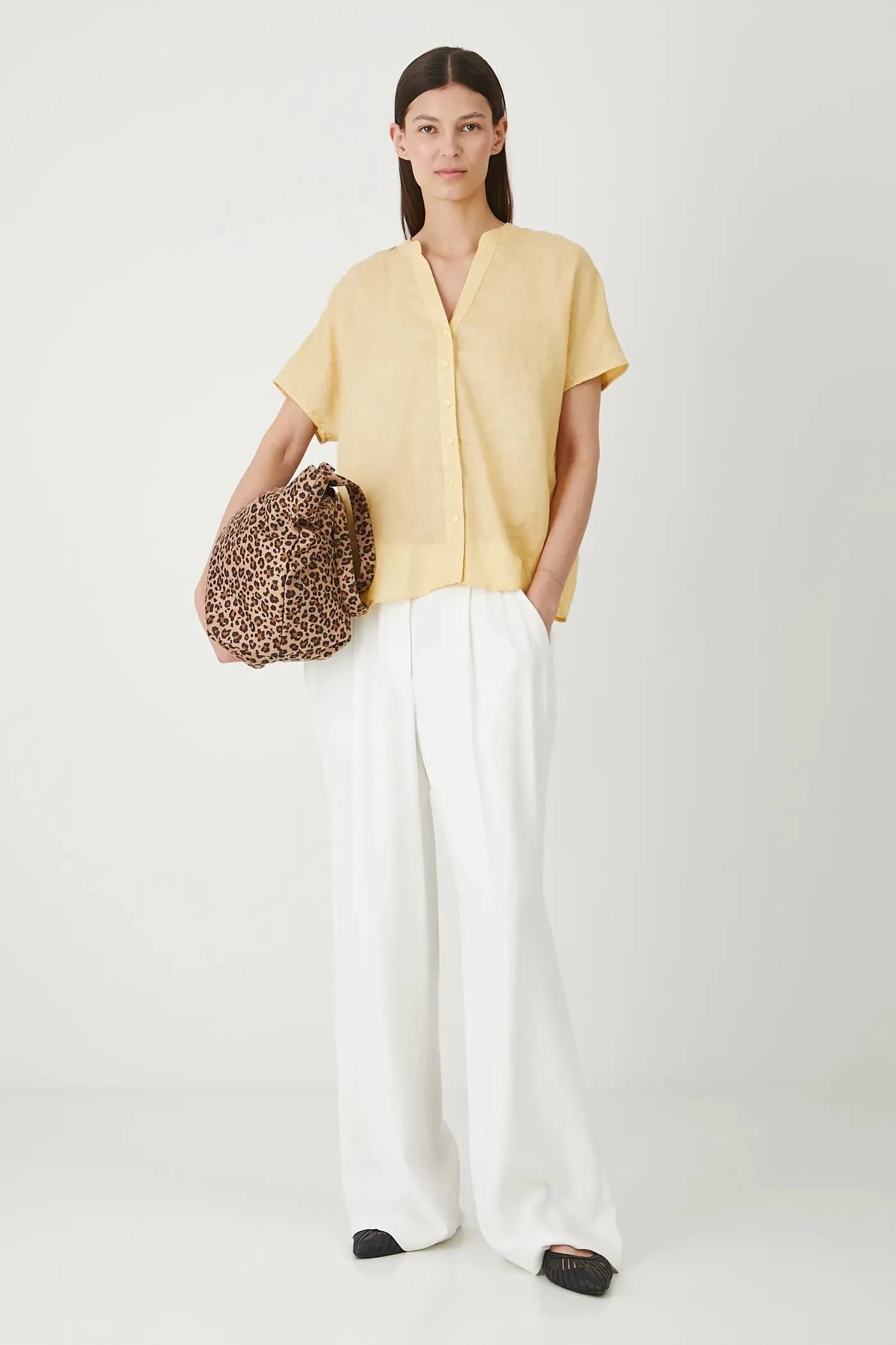 Льняная блузка