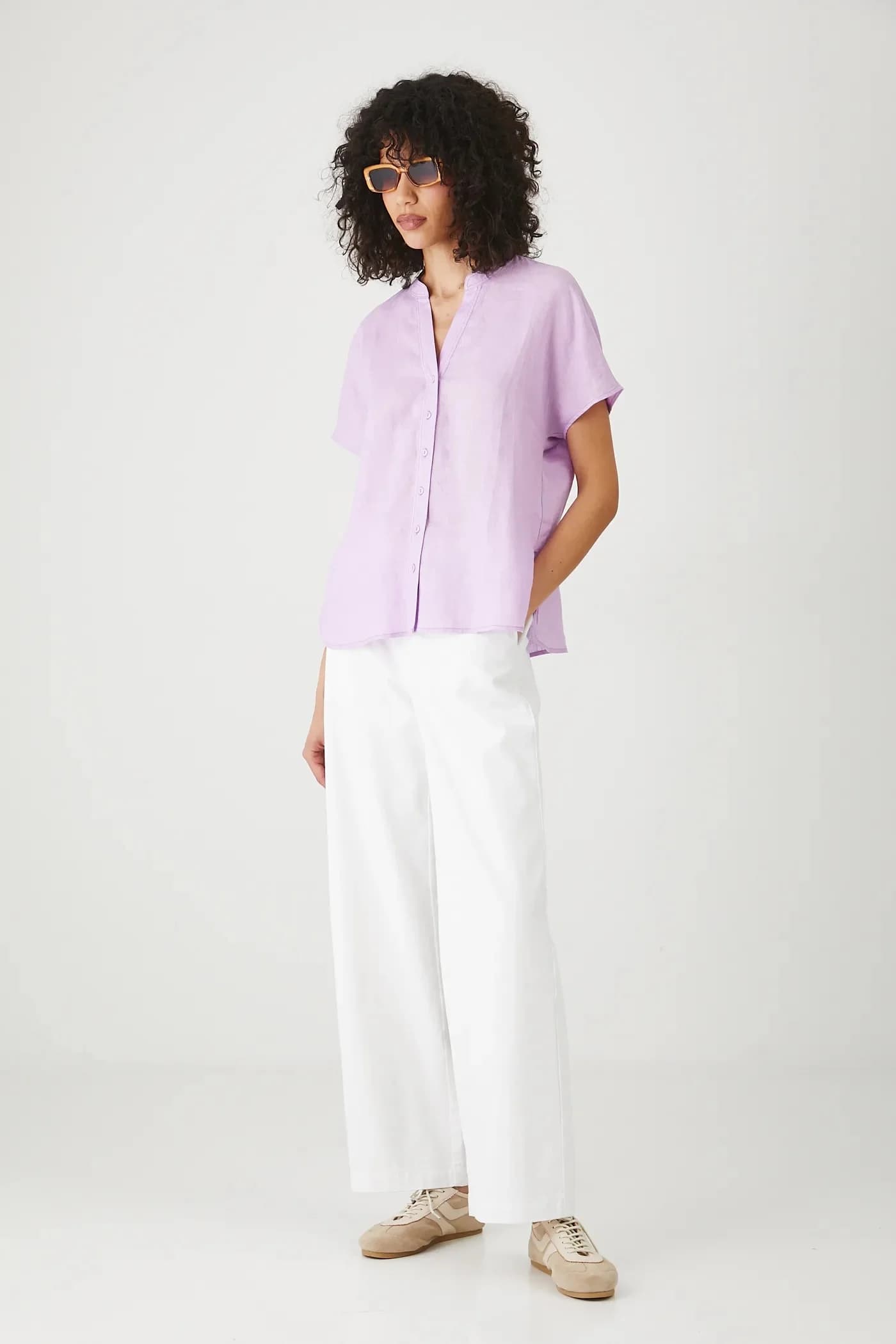 Льняная блузка