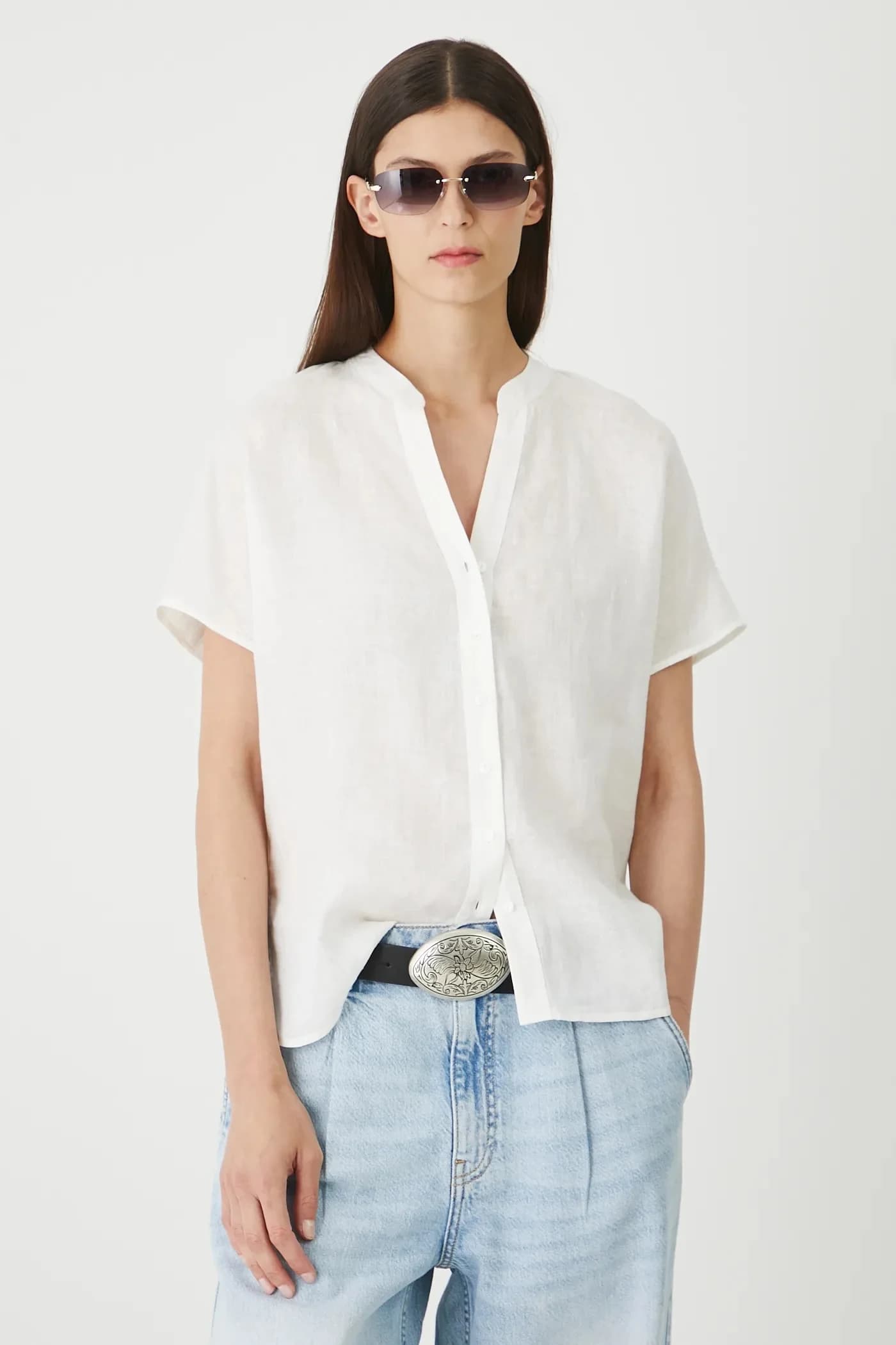 Льняная блузка