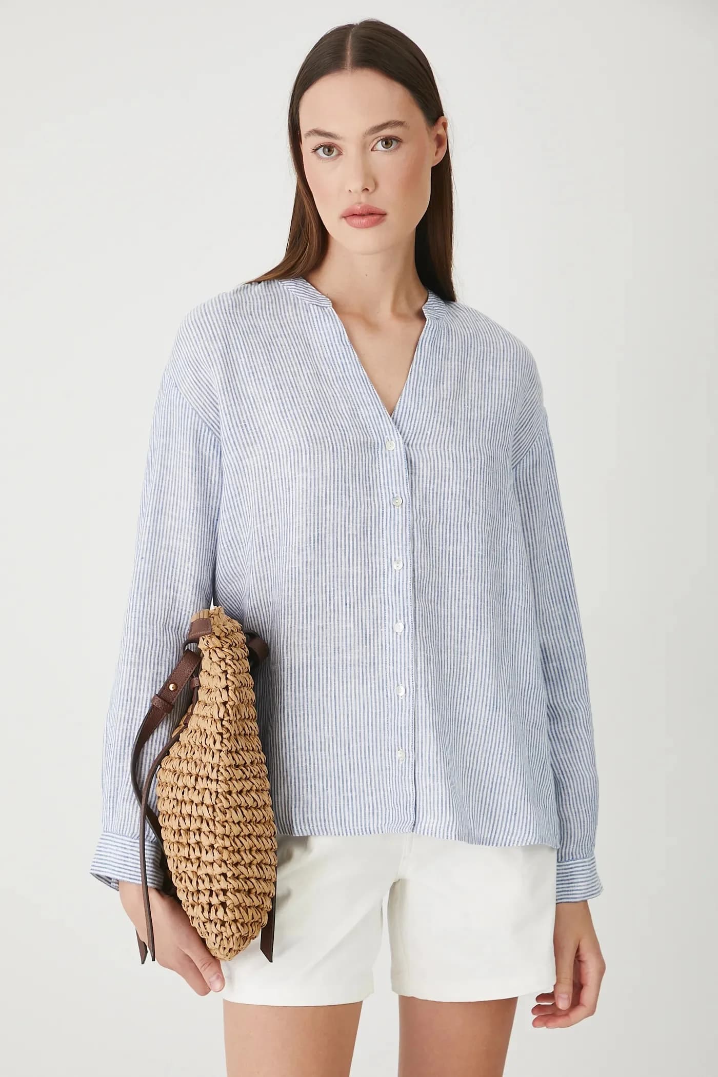 Льняная блузка