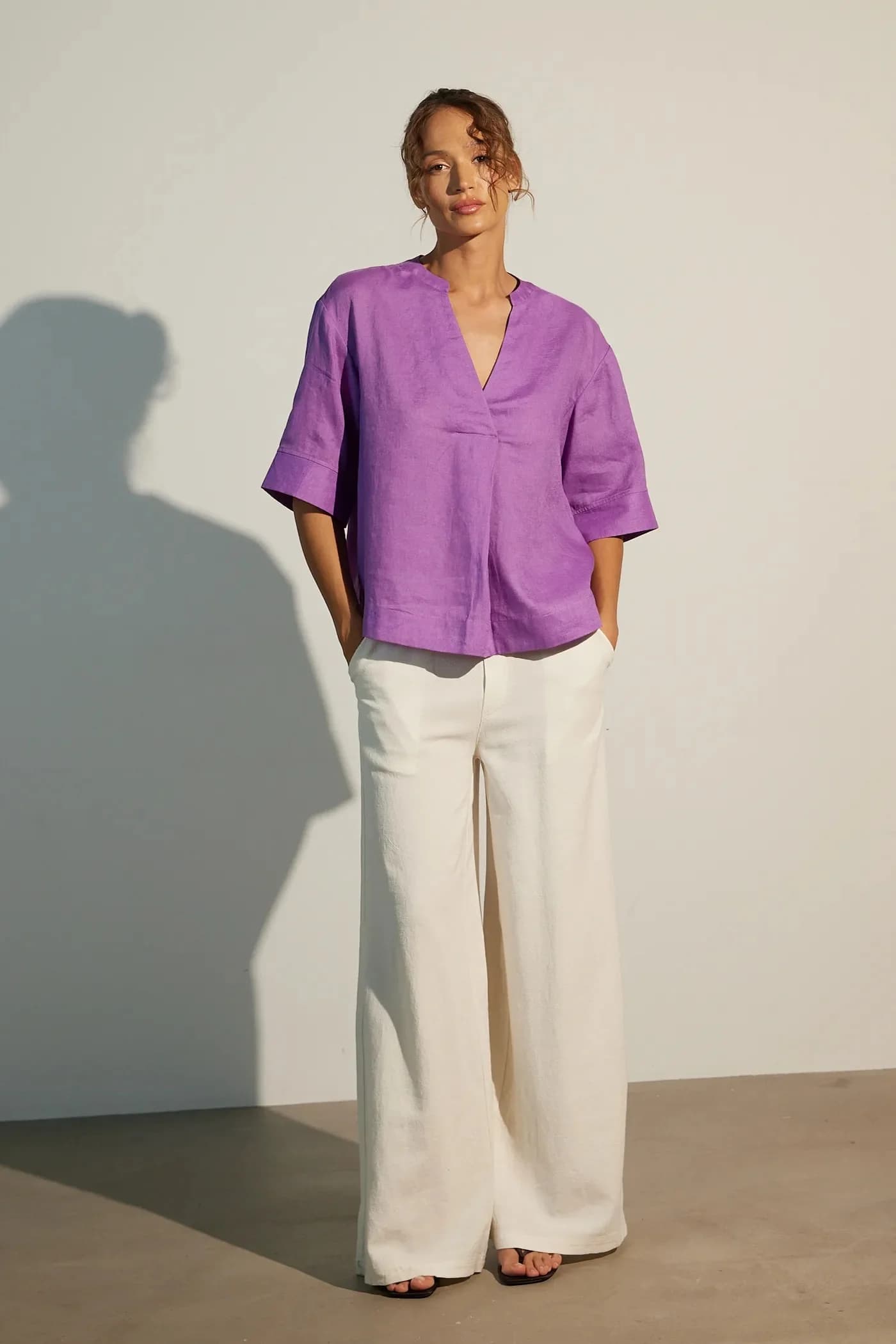 Льняная блузка