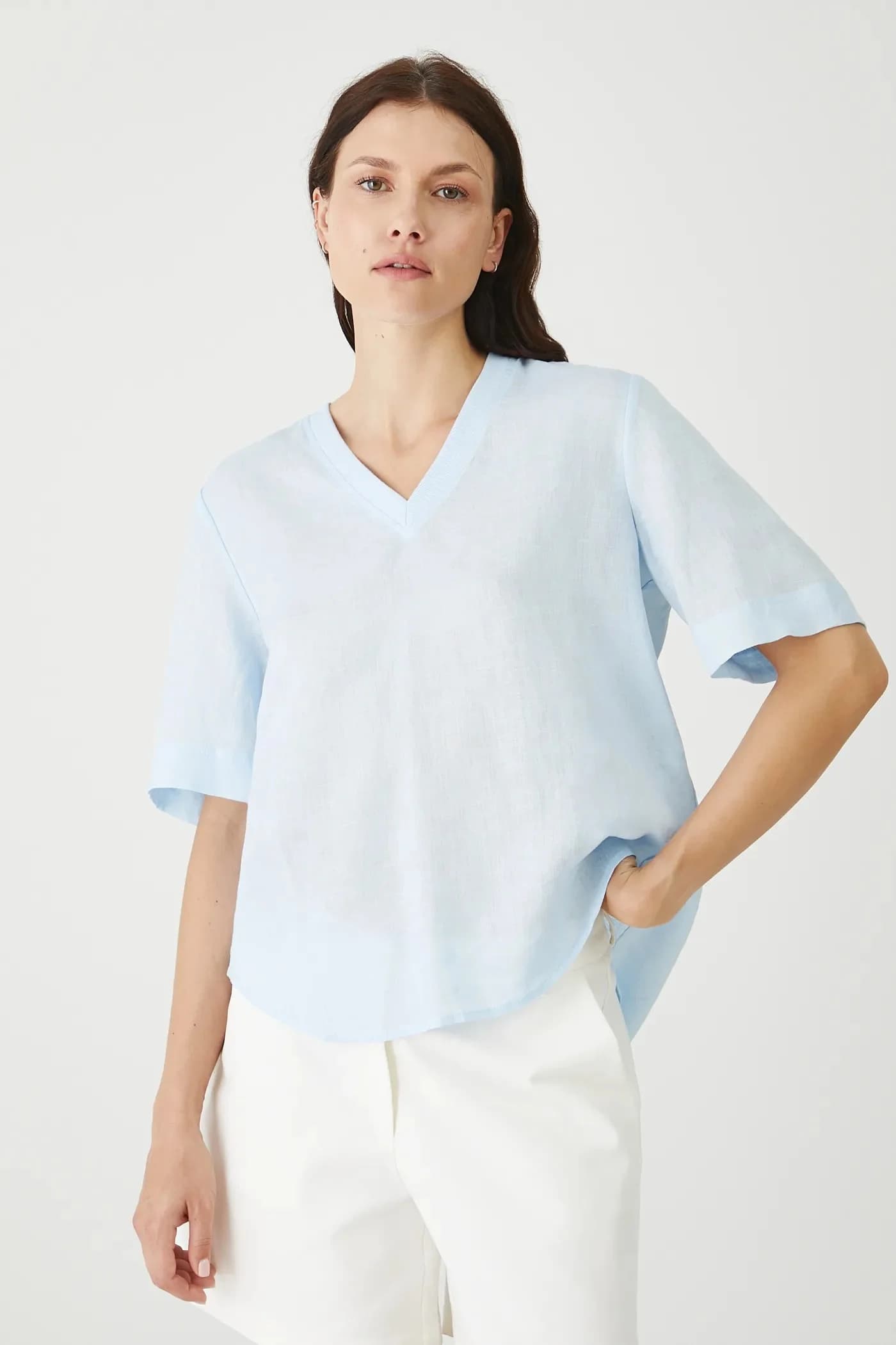 Льняная блузка