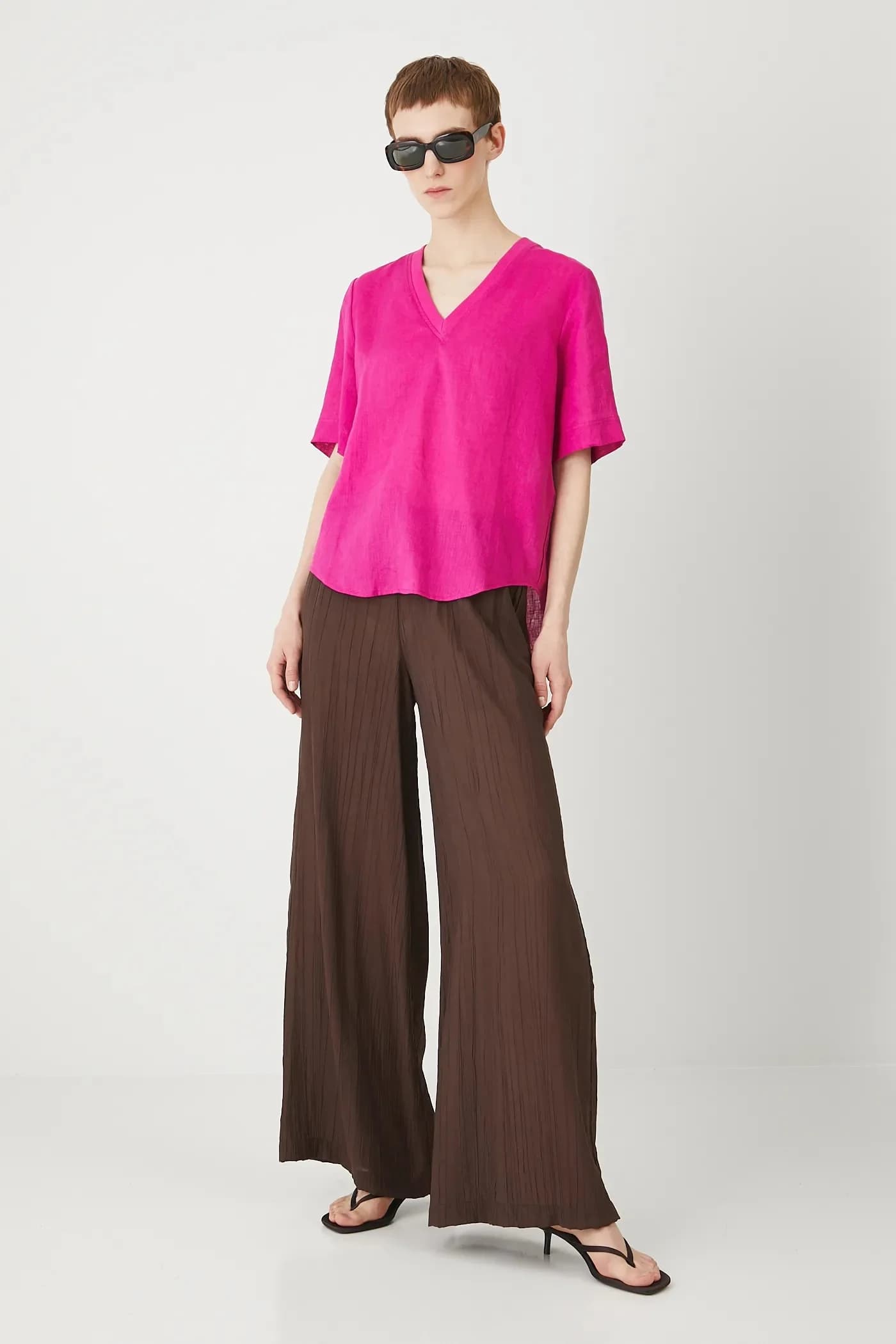 Льняная блузка