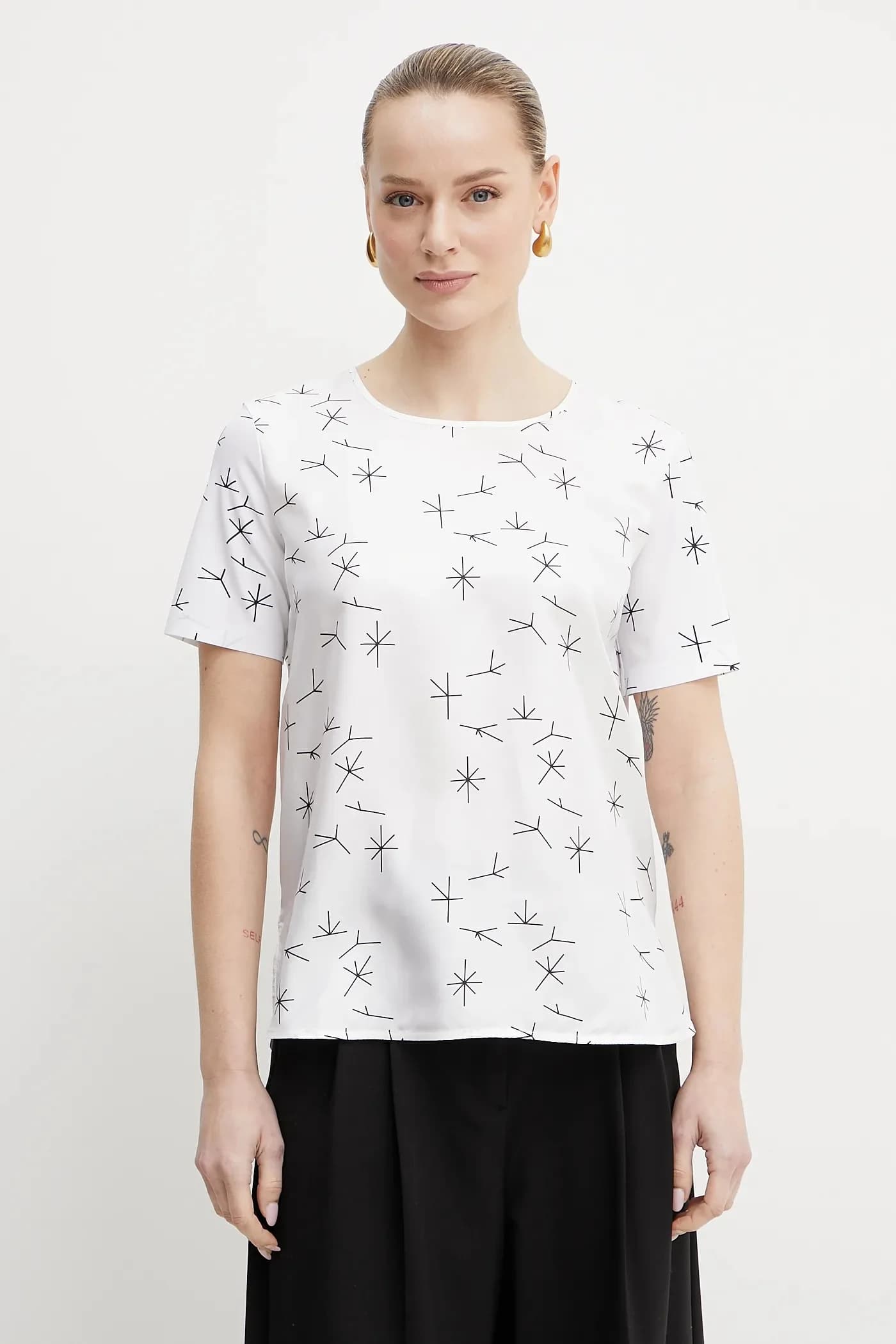 Блуза из смесового шелка