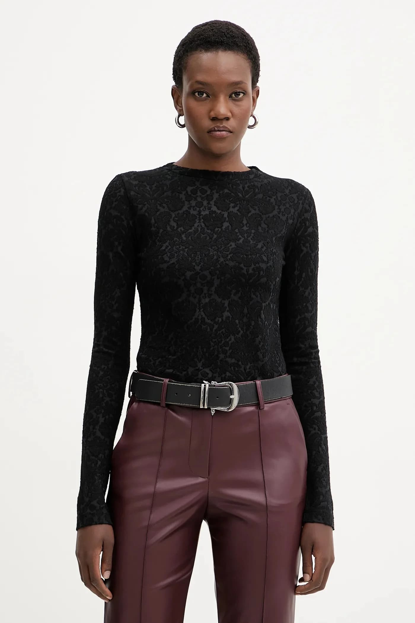 Блузка из смесовой шерсти