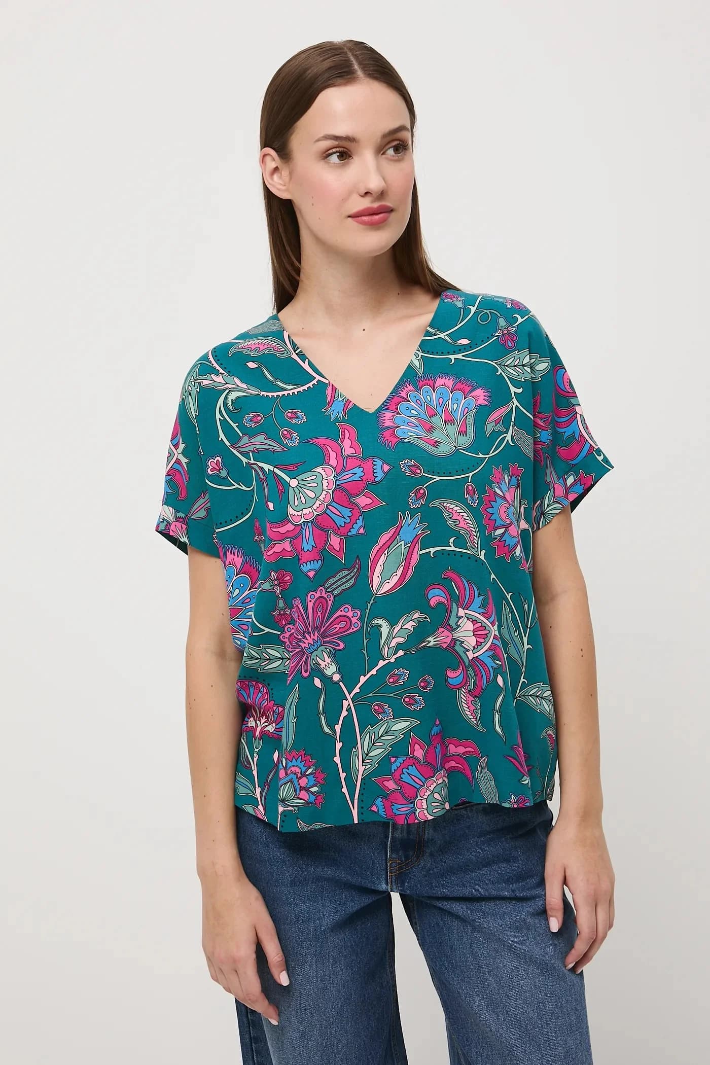 Блузка из льна