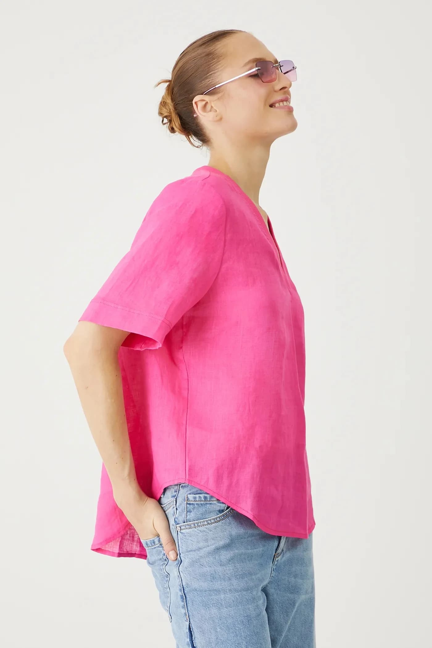 Льняная блузка