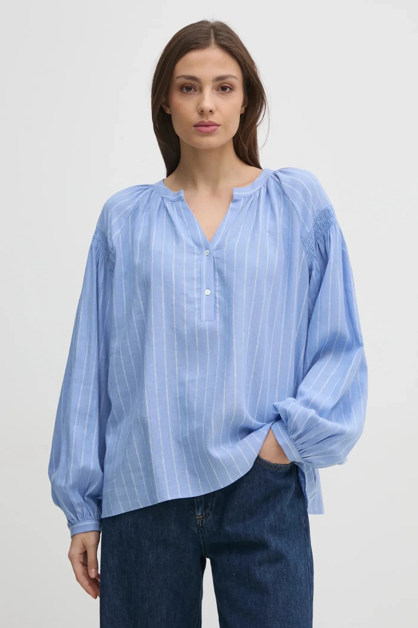 Льняная блузка