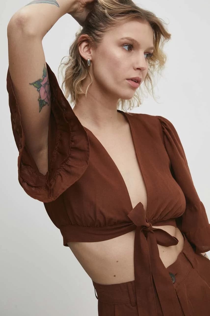 Льняная блузка