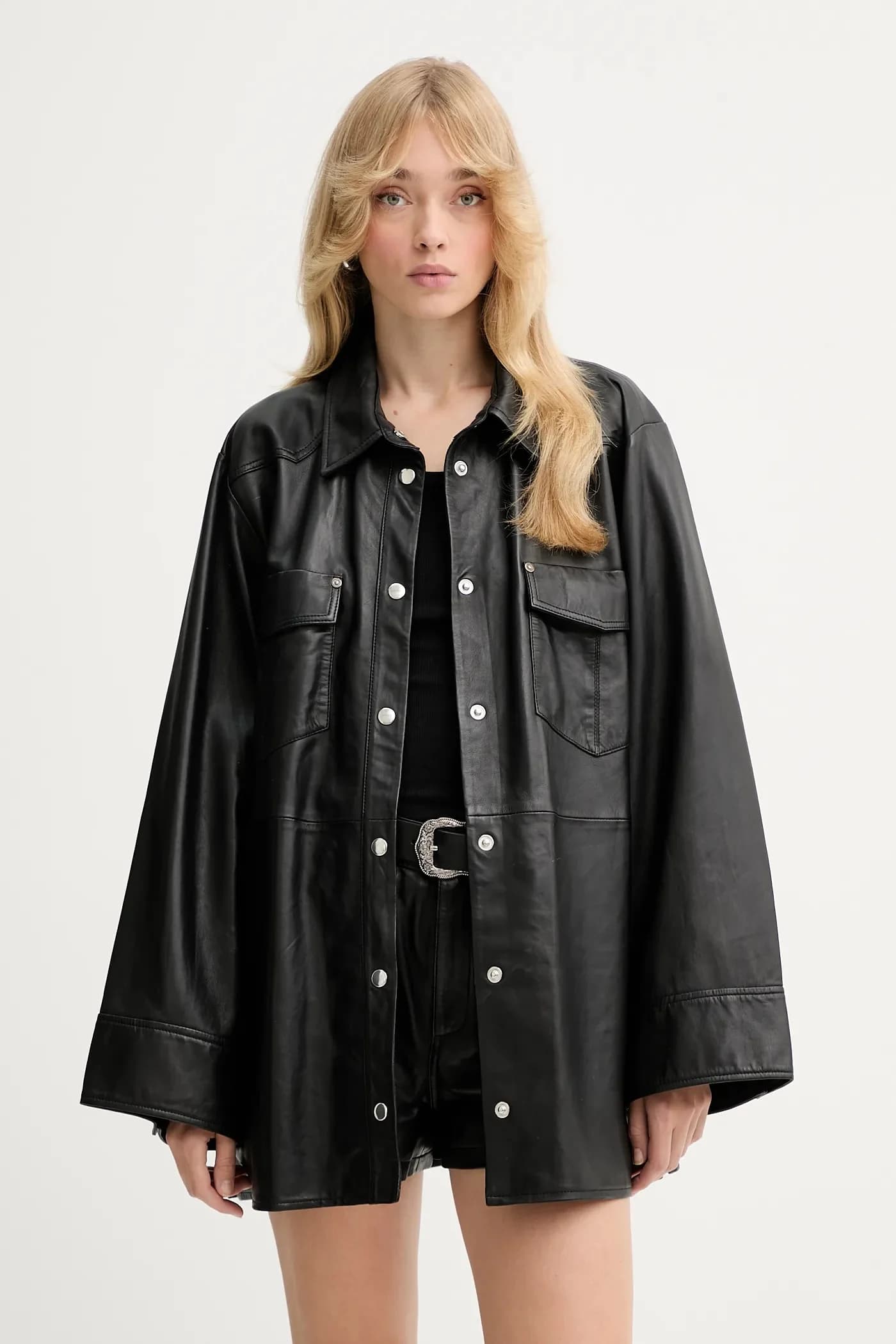 Кожаная рубашка