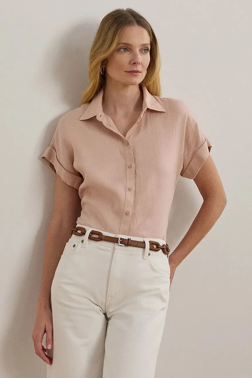 Льняная рубашка Lauren Ralph Lauren