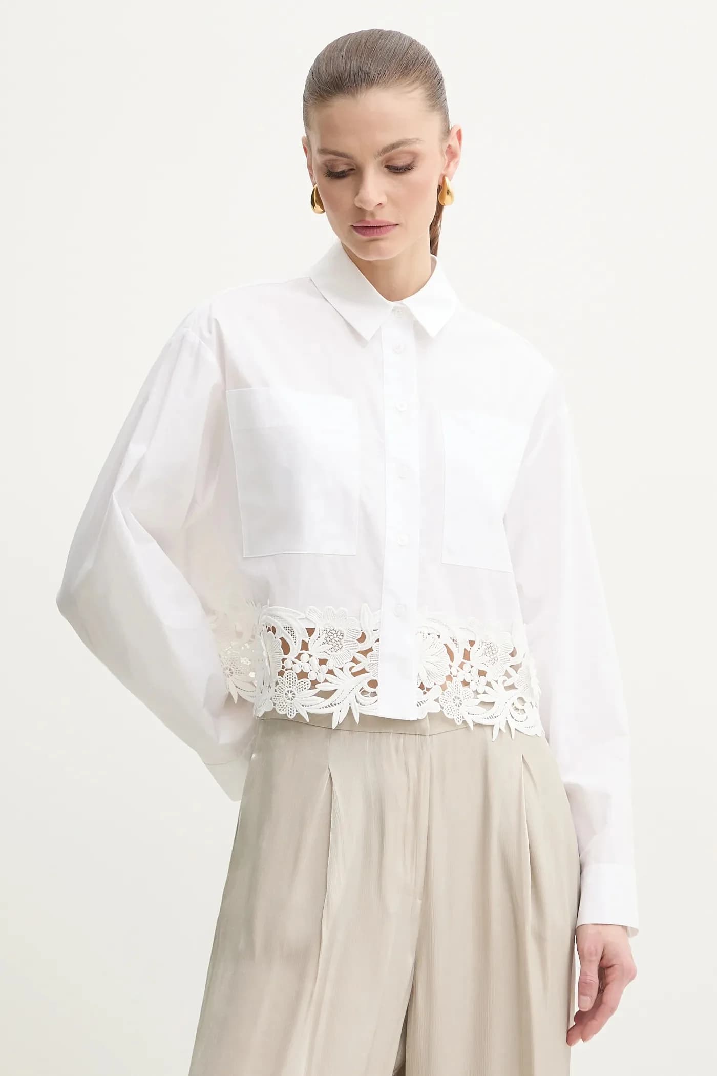 рубашка Twinset из хлопка