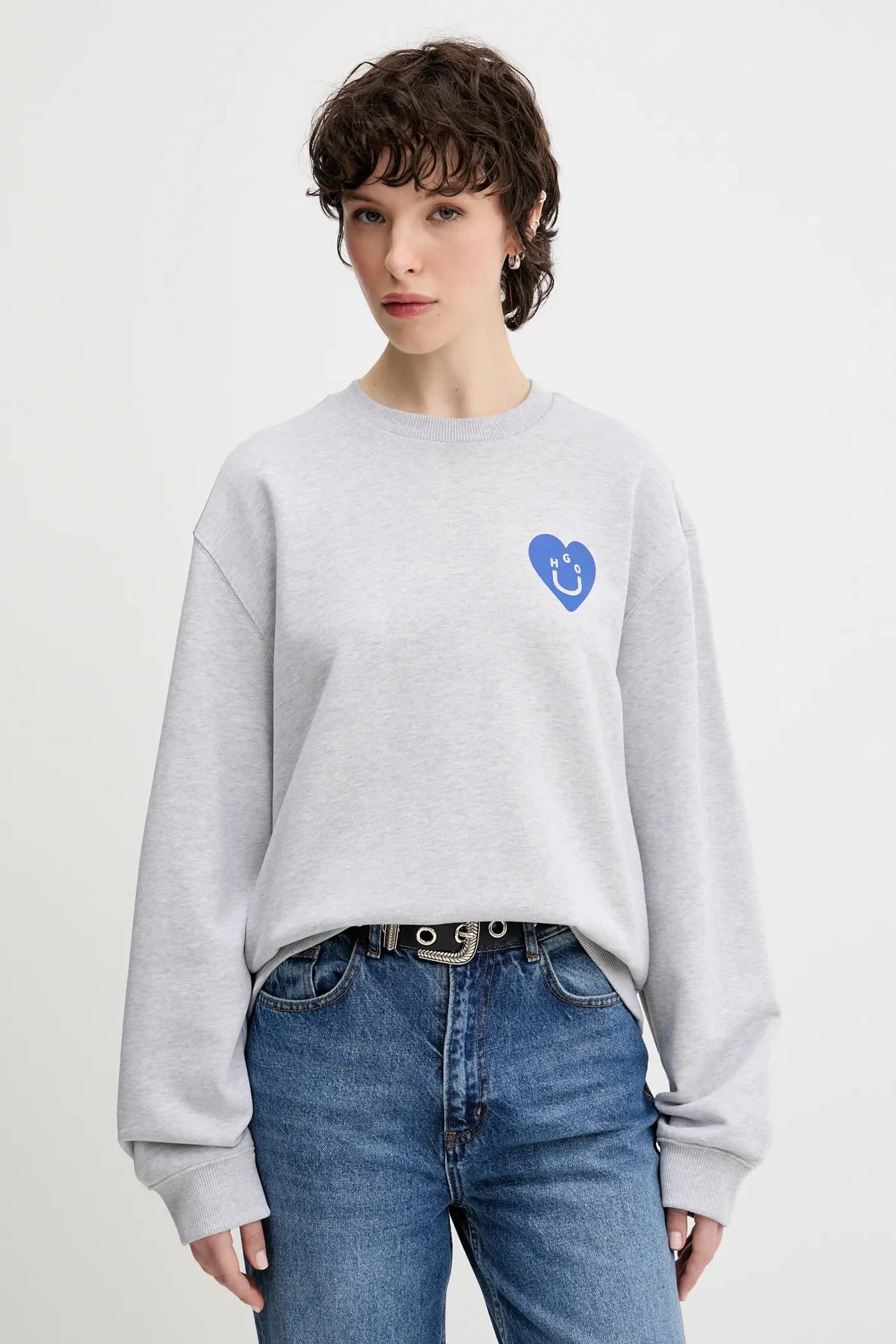 Хлопковая толстовка Oversized Crew_B_3