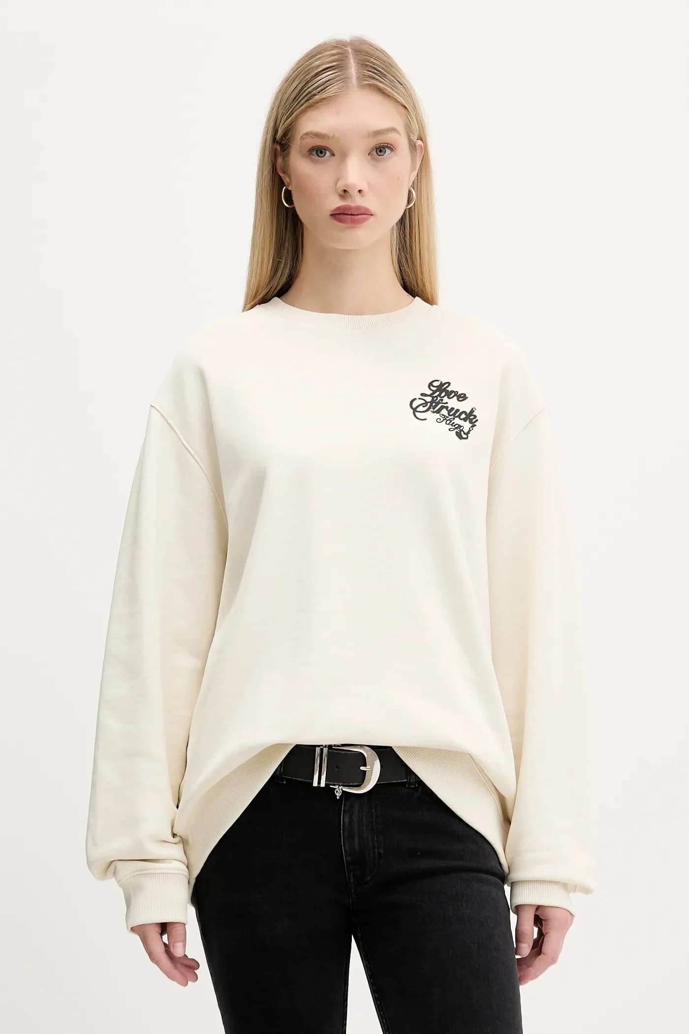 Хлопковая толстовка Oversized Crew_B_4