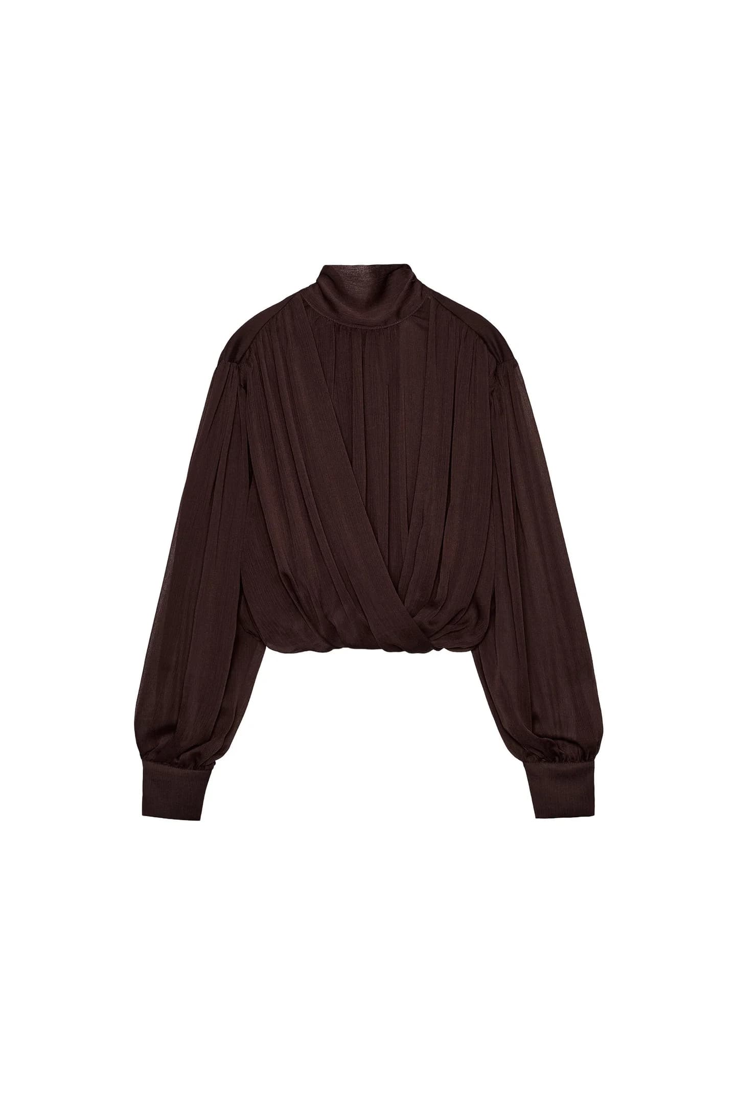 БЛУЗКА С ДРАПИРОВКОЙ И ЗАВЯЗКАМИ