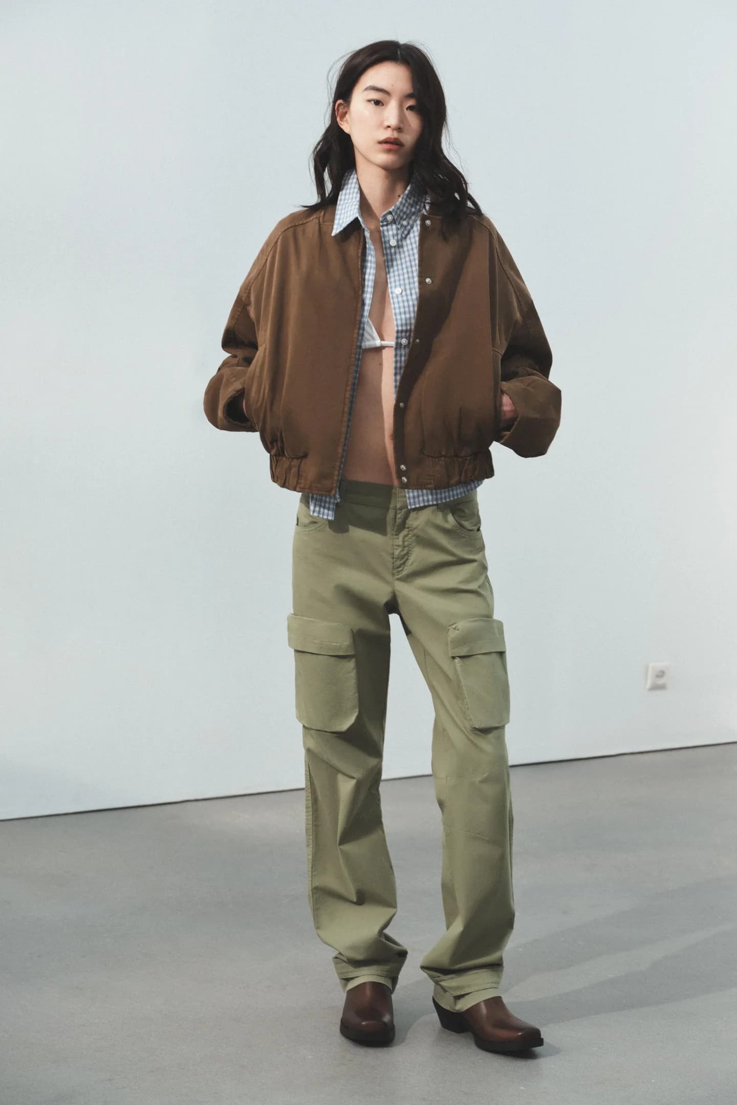 БРЮКИ-КАРГО ПРЯМОГО КРАЯ