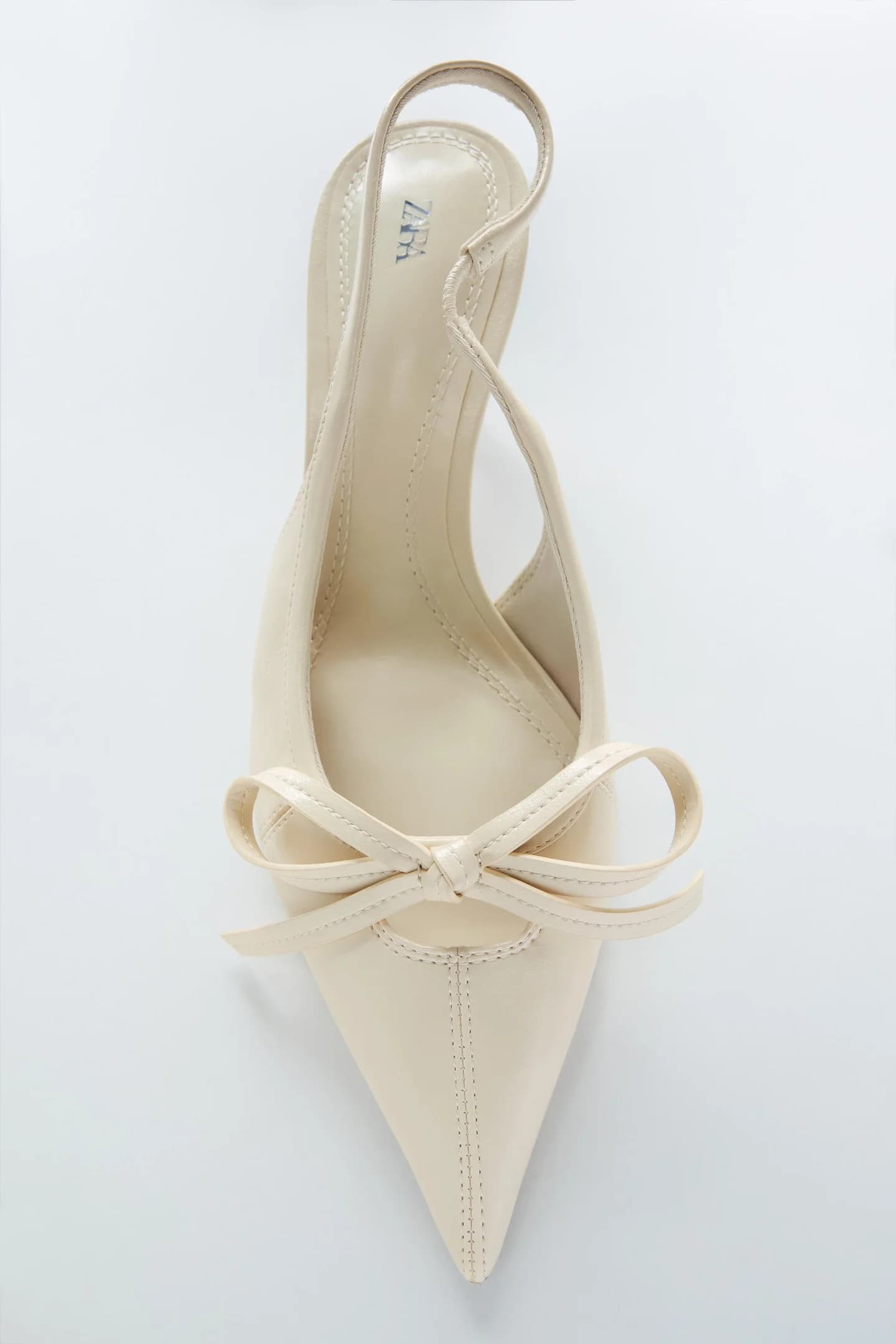 ТУФЛИ С ОТКРЫТЫМ КАБЛУКОМ И БАНТОМ