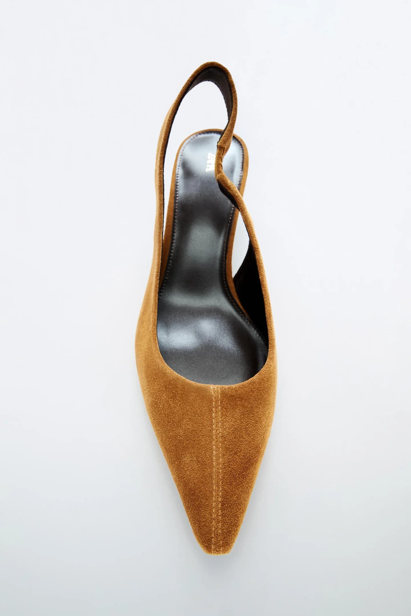 ТУФЛИ НА ОТКРЫТОМ КАБЛУКЕ ИЗ ИМИТАЦИИ ЗАМШИ