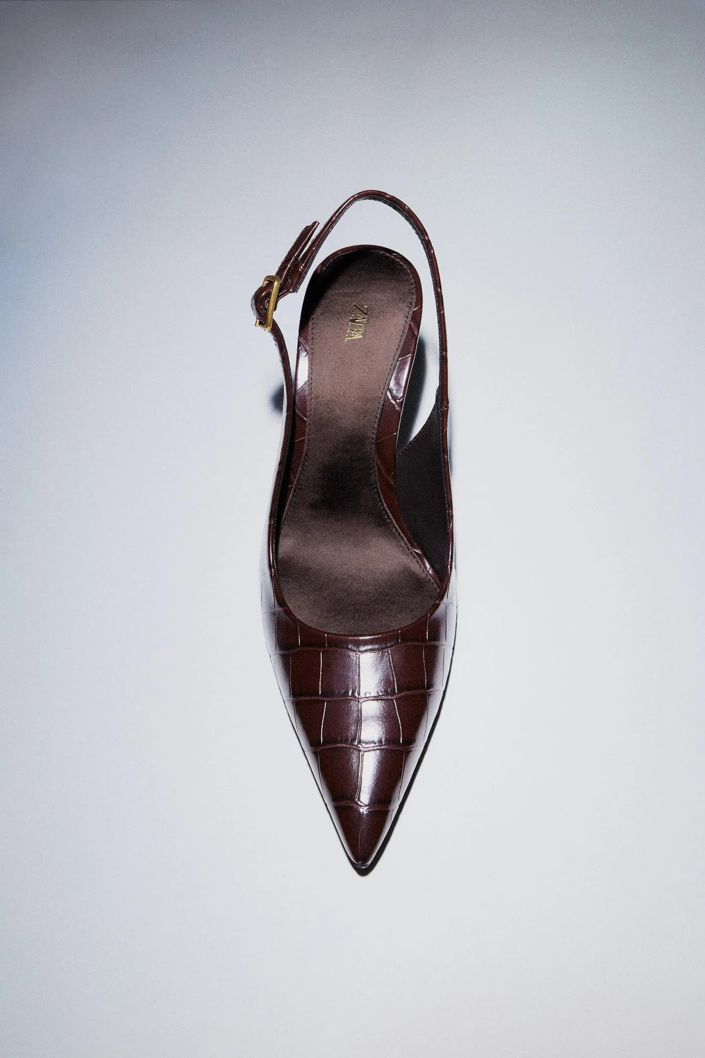 ТУФЛИ НА ОТКРЫТОМ КАБЛУКЕ С РЕЛЬЕФОМ