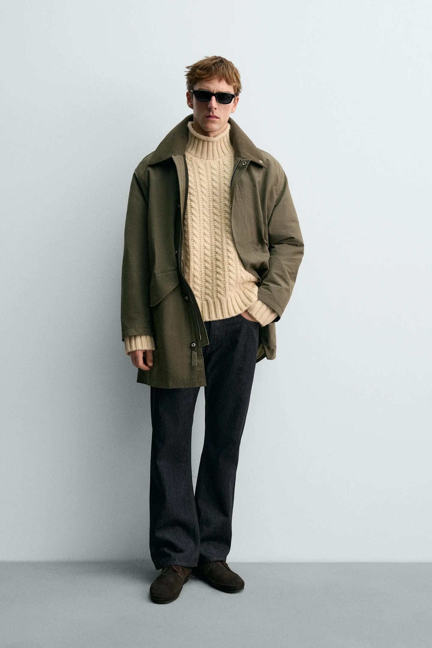 ПАРКА ИЗ ТЕХНИЧЕСКОЙ ТКАНИ С СОЕДИНЕННЫМ ВОРОТНИКОМ AARON LEVINE X Zara