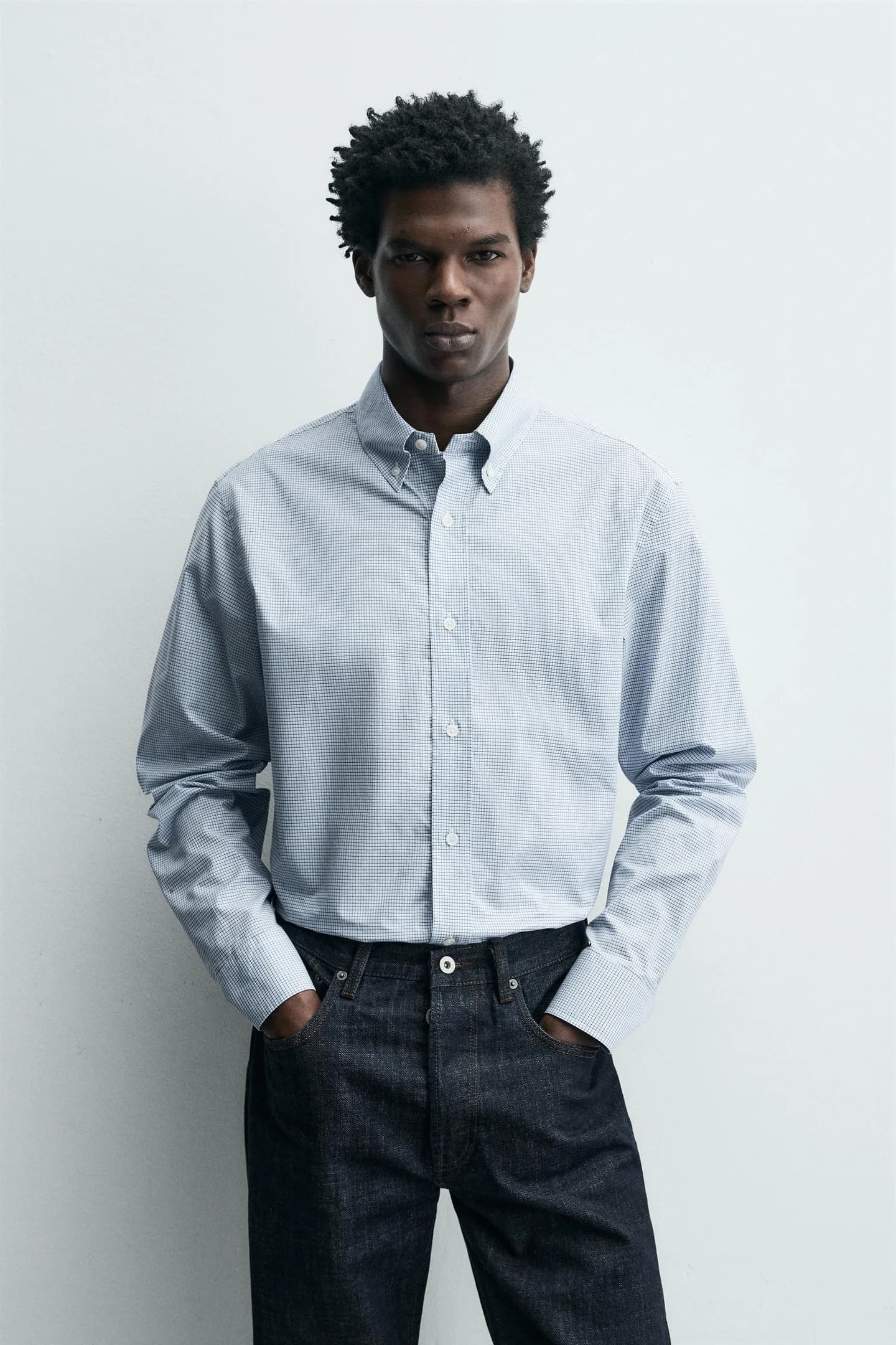 РУБАШКА ПРЯМОГО КРЮКА В КЛЕТИКУ