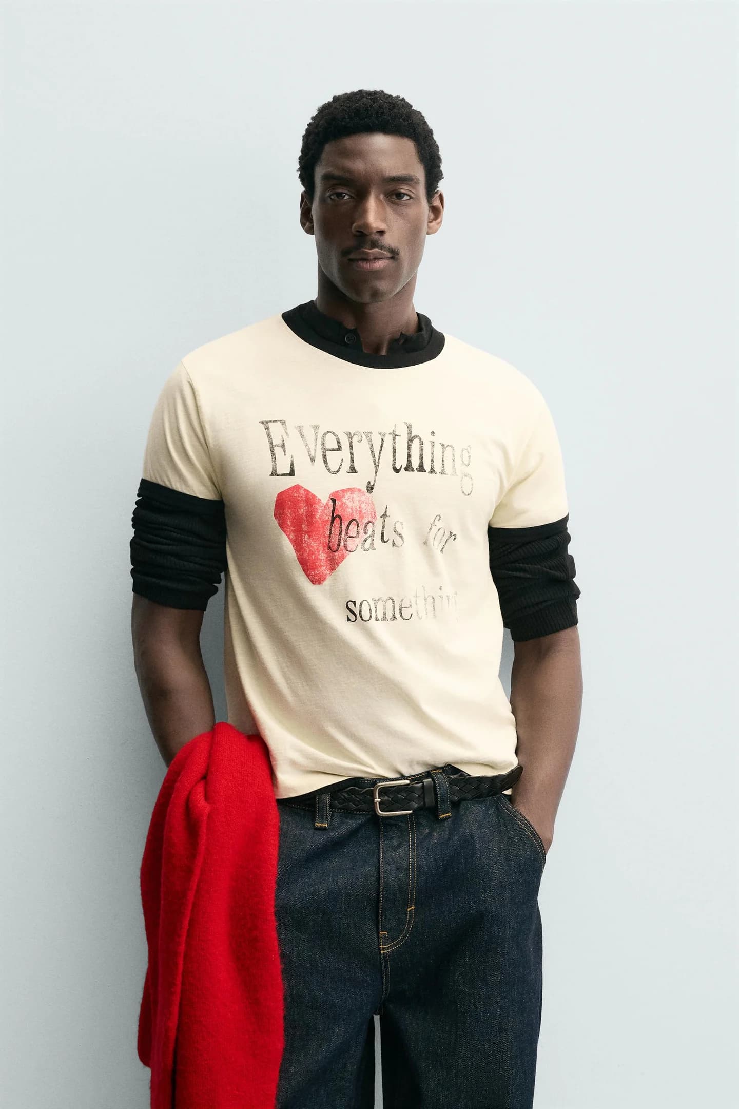 ФУТБОЛКА RIB С КОНТРАСТНЫМ СЕРДЦЕМ