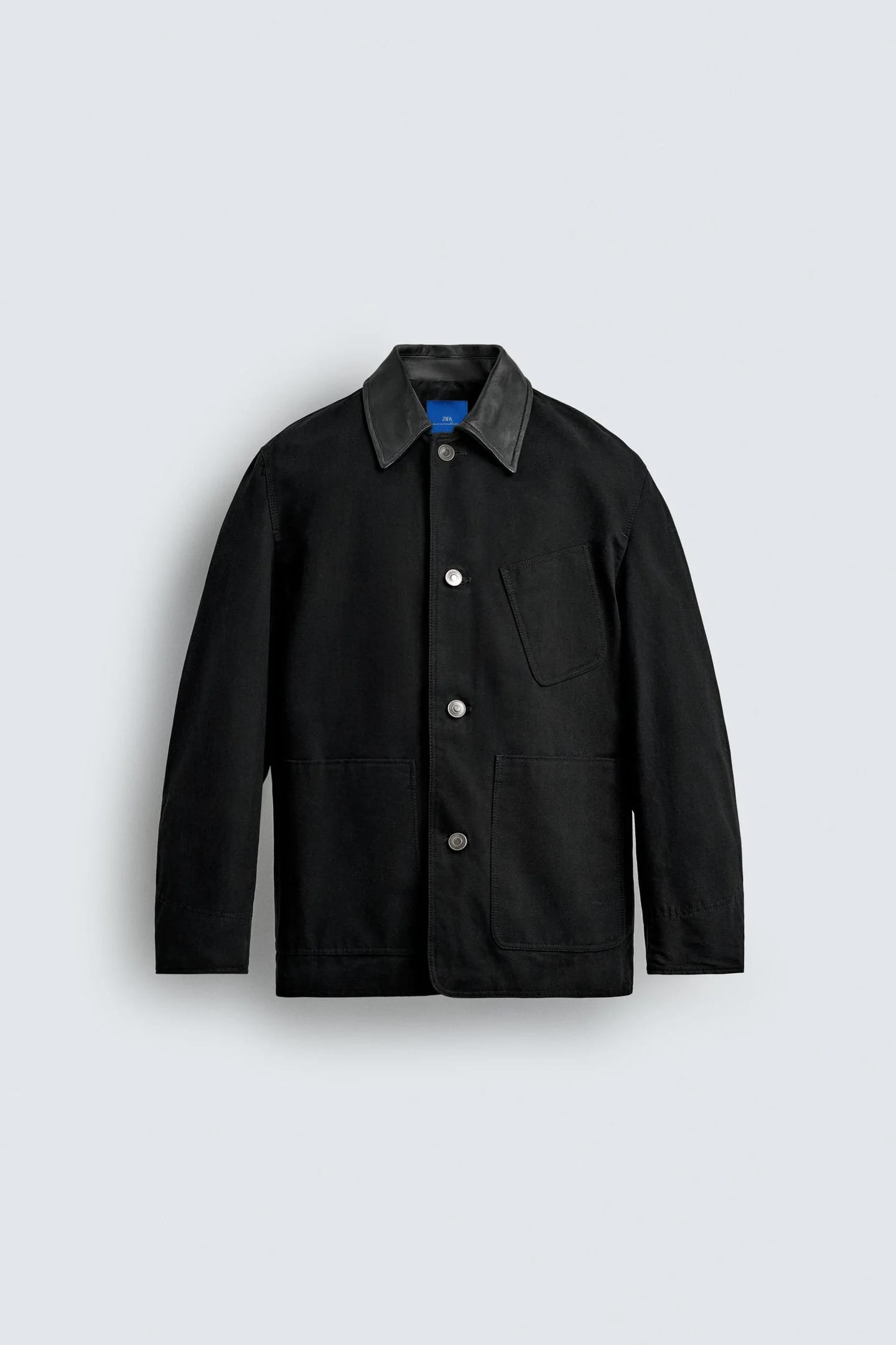 КУРТКА ИЗ ТКАНИ И КОЖИ AARON LEVINE X Zara