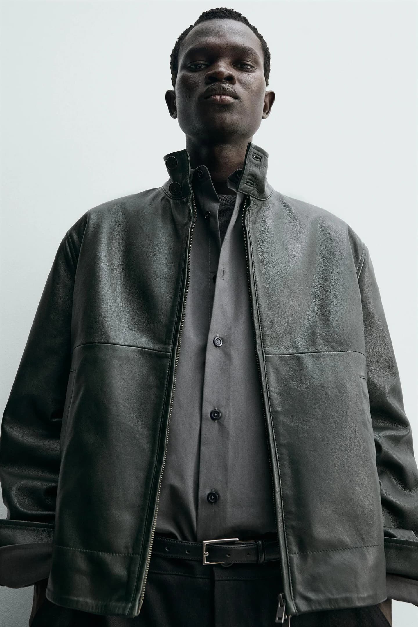 КОЖАНАЯ КУРТКА СВОБОДНОГО КРОНА