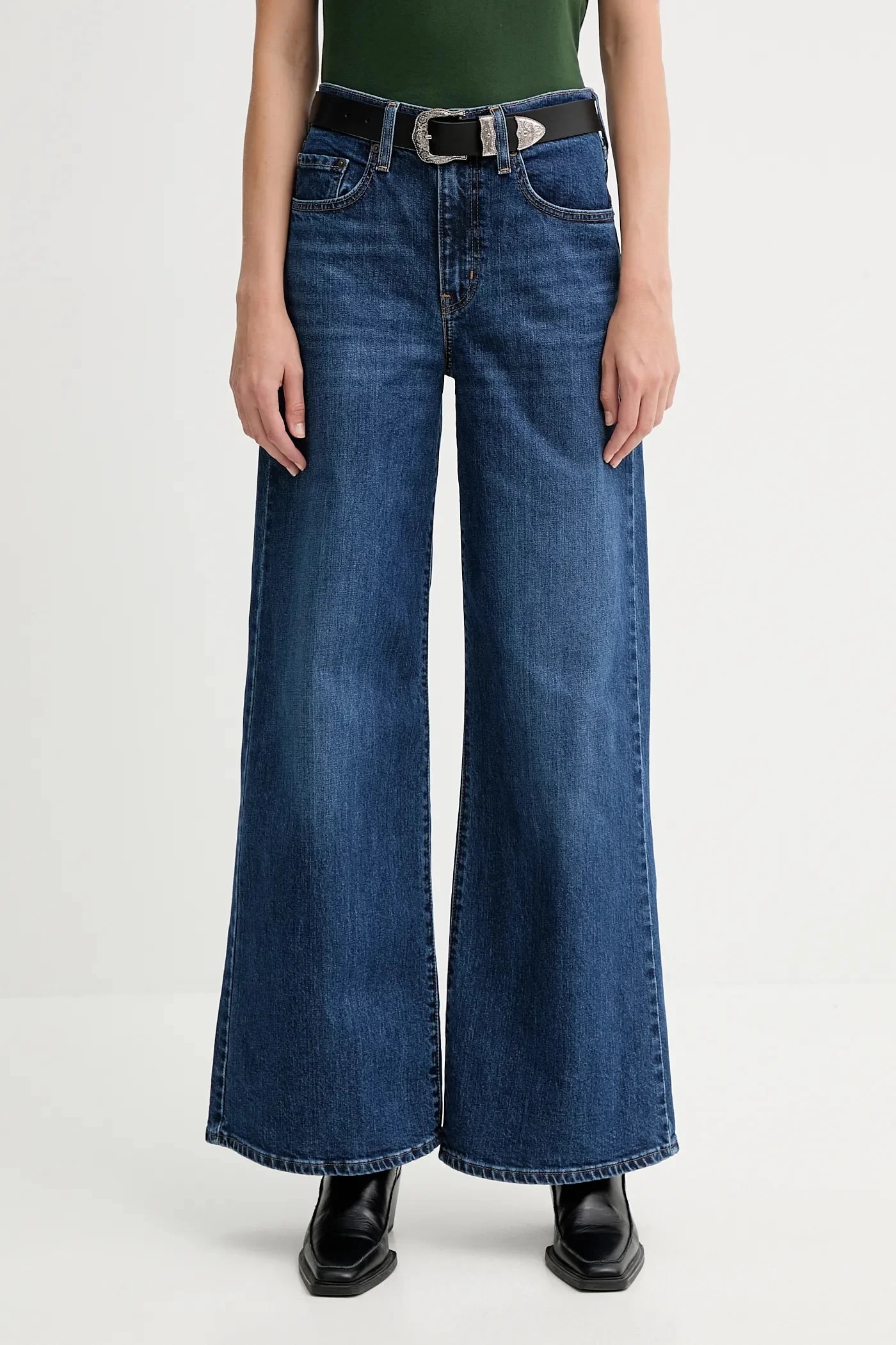 джинсы 728 HR WIDE LEG синие для женщин