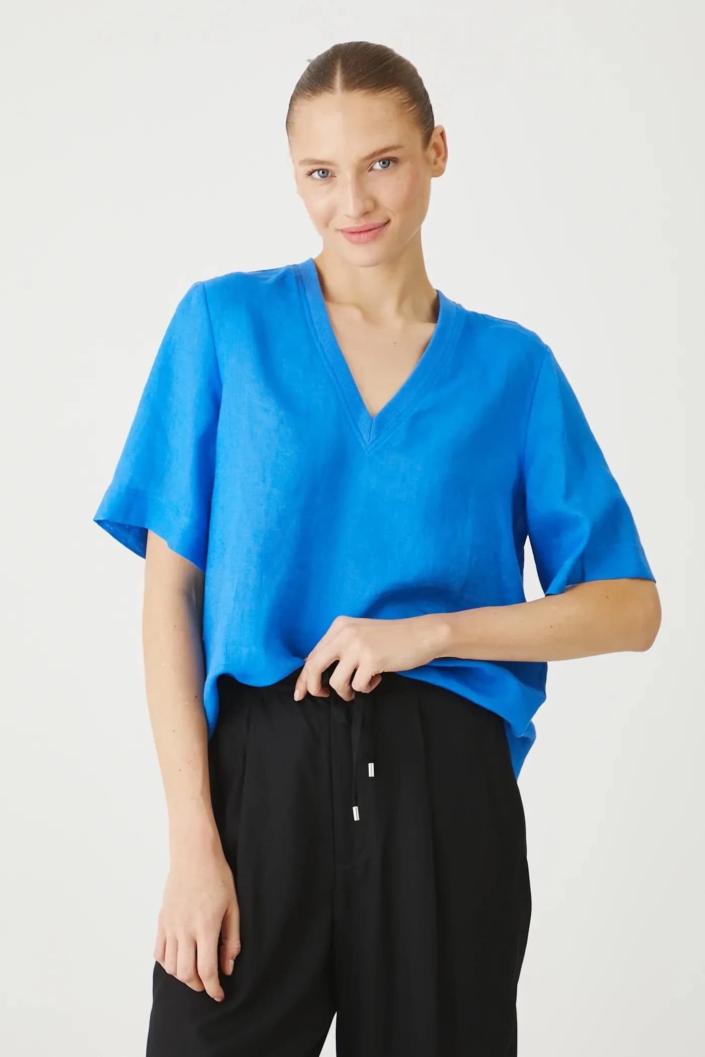 Льняная блузка