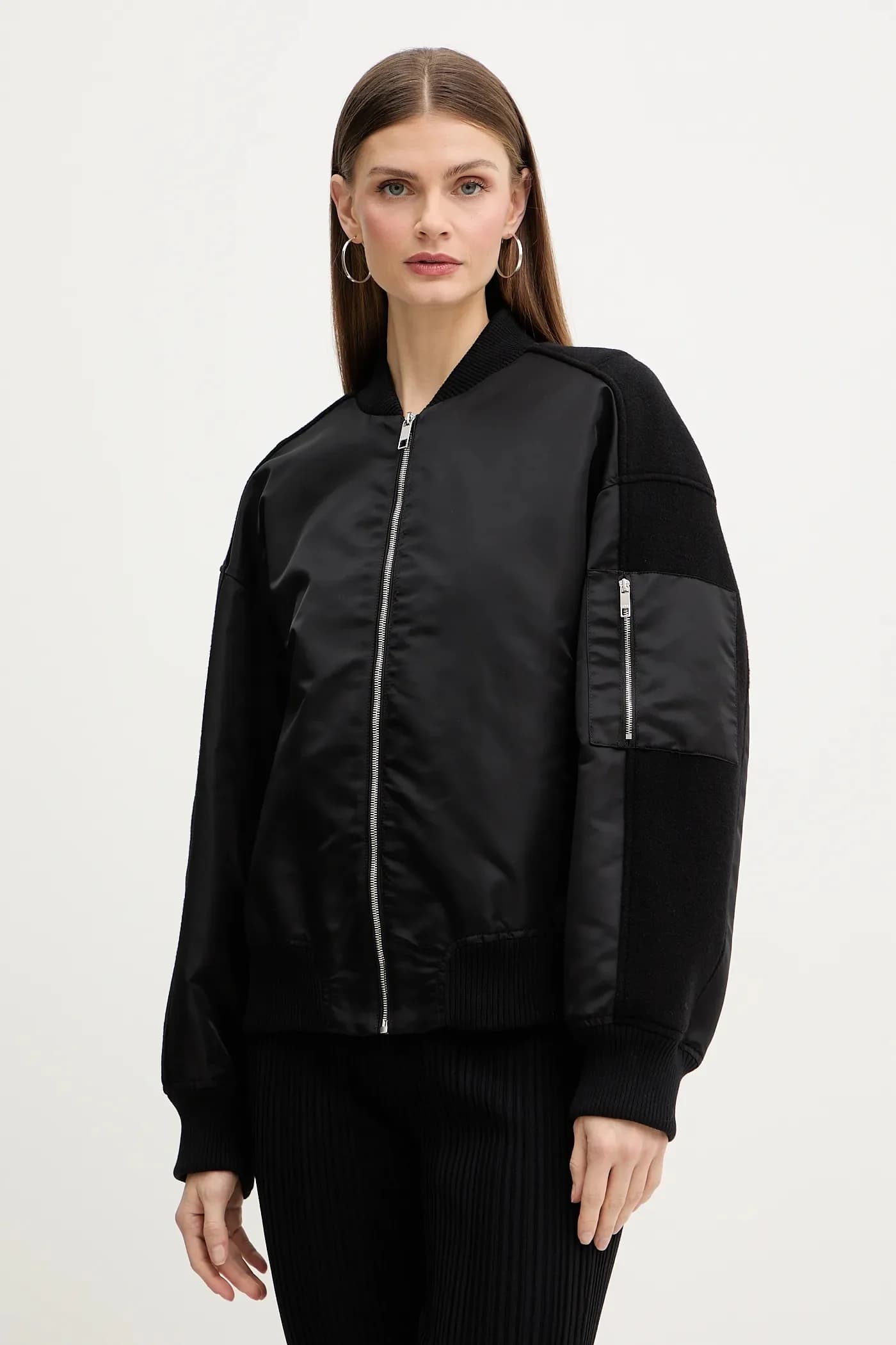 Бомбер из смесовой шерсти