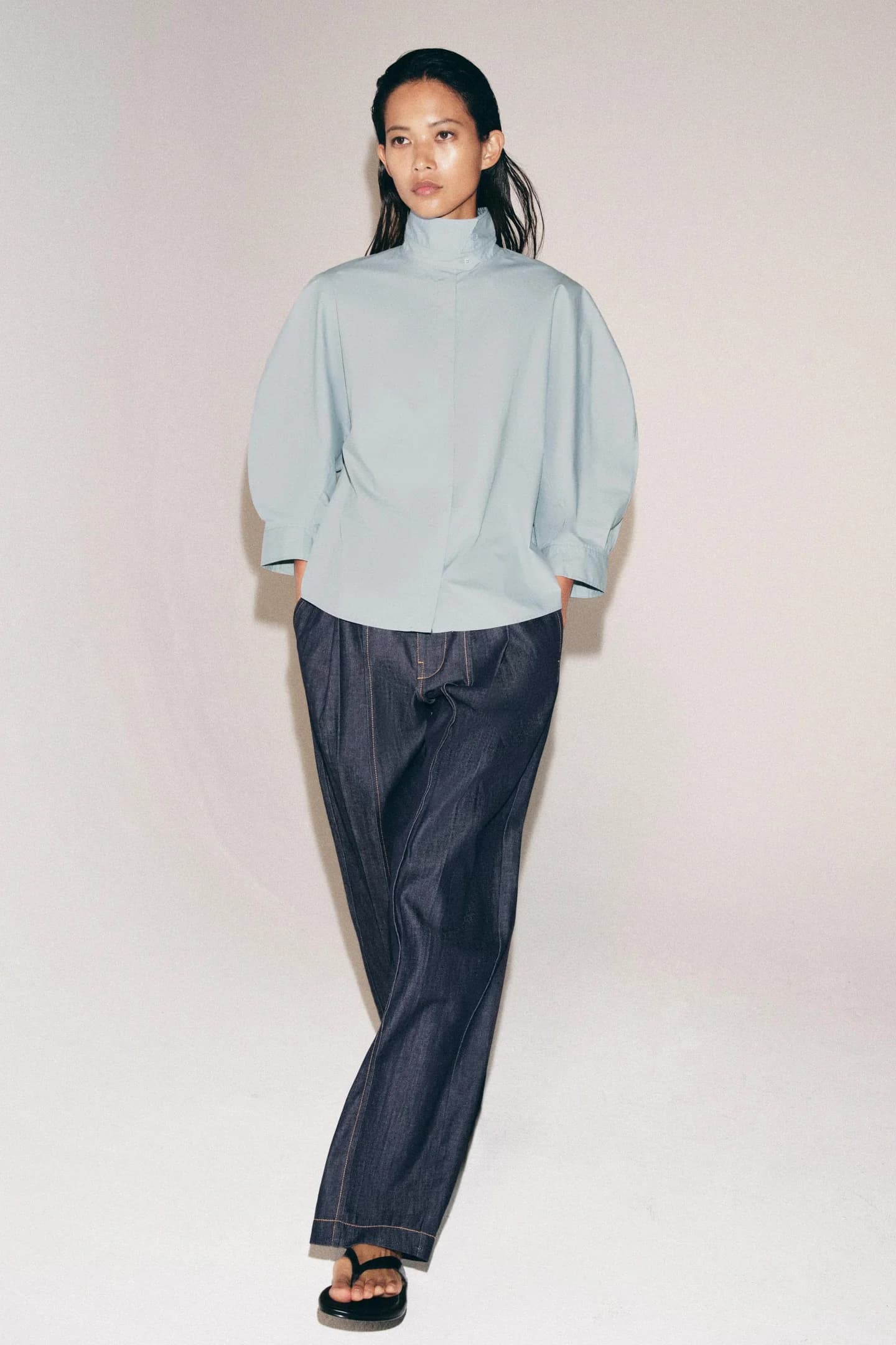 РУБАШКА С РУКАВАМИ-БУФАМИ ИЗ КОЛЛЕКЦИИ ZW