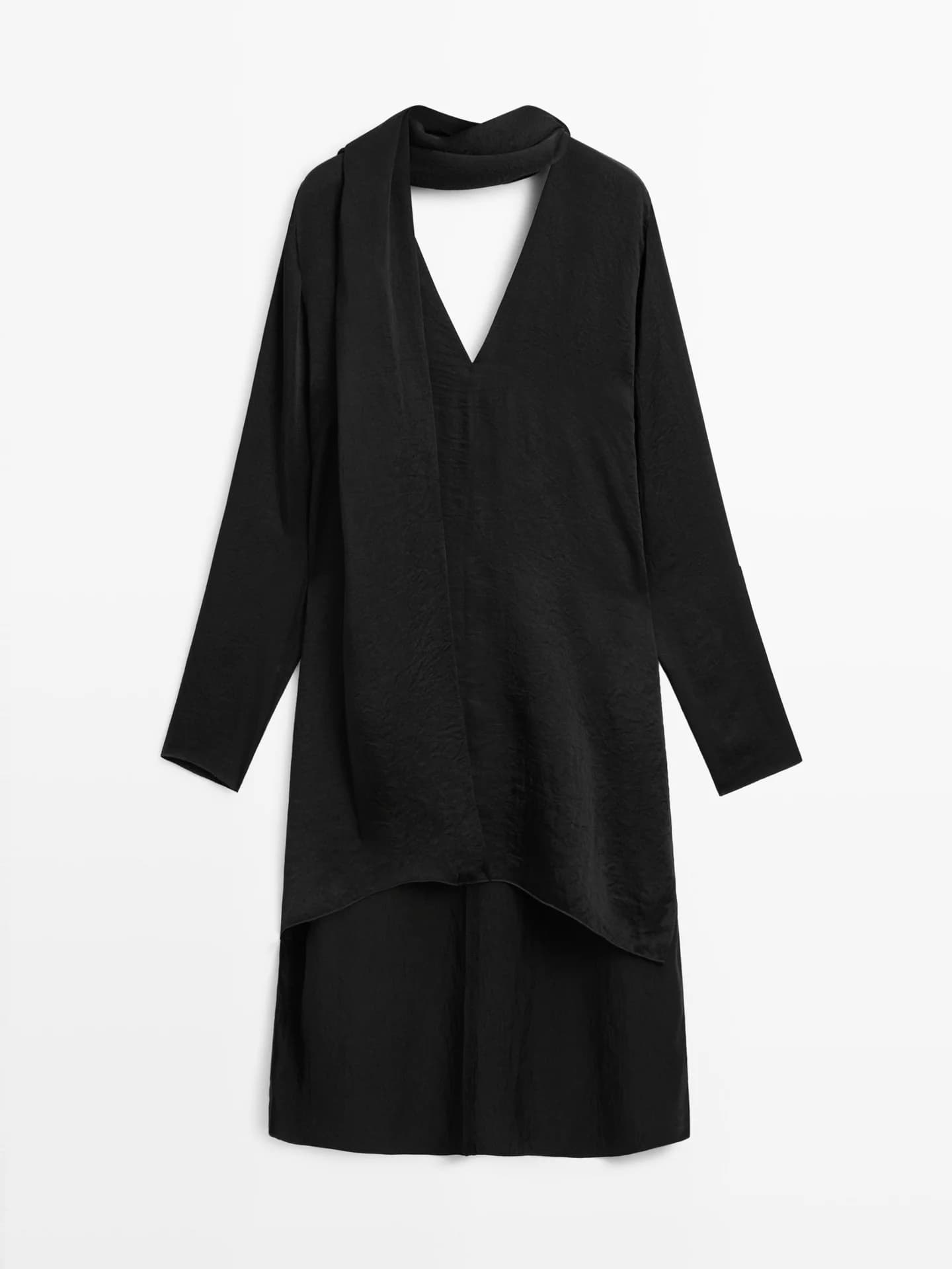 Блузка с V-образным вырезом на завязках – СТУДИЯ