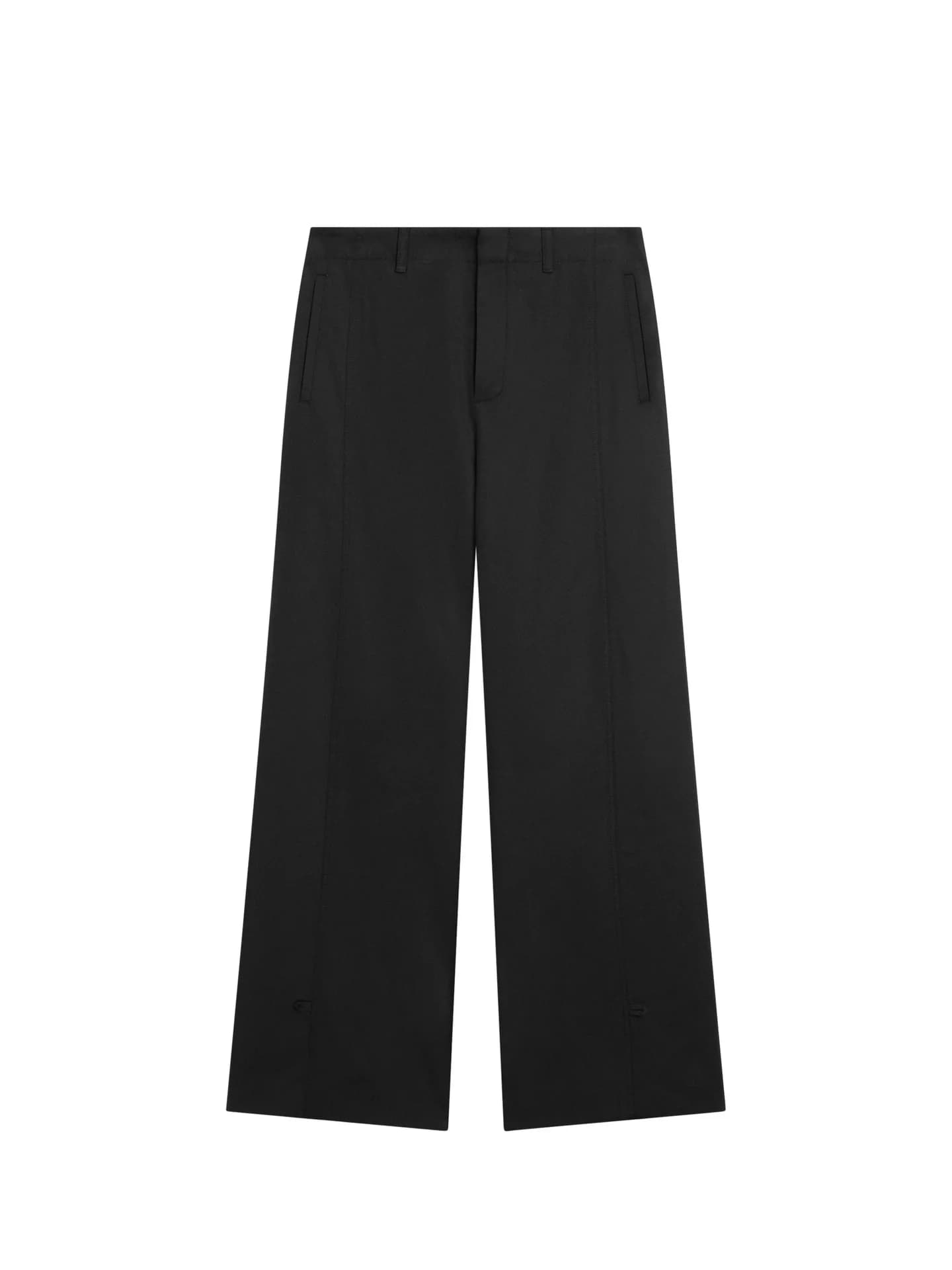 Хлопковые брюки с декоративным низом.