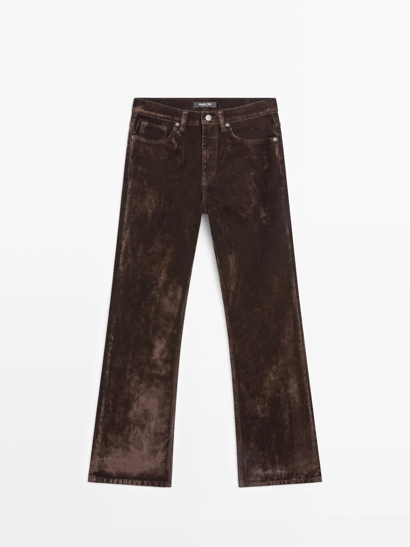 Джинсы Bootcut с завышенной талией в рубчик