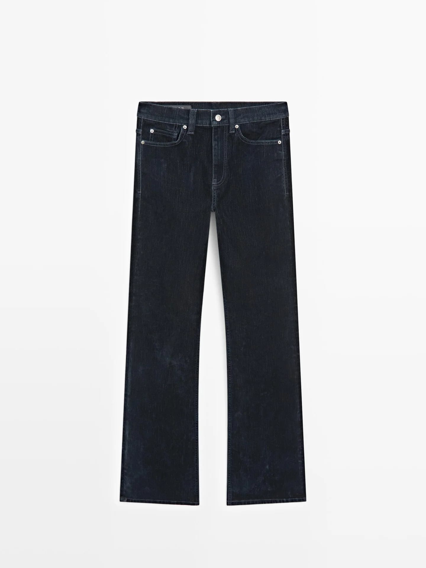 Джинсы Bootcut с завышенной талией в рубчик