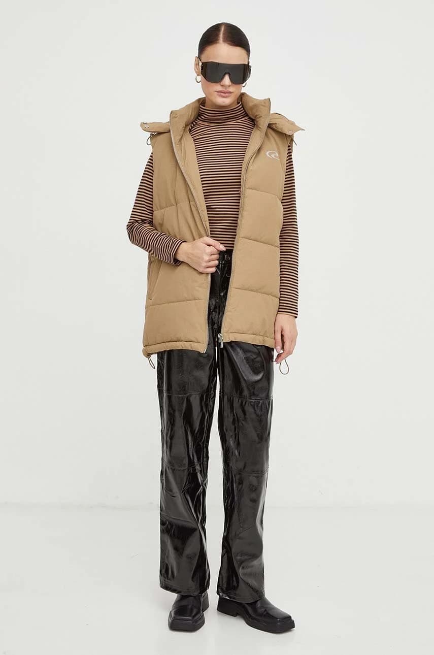 куртка без рукавов с эффектом резюме