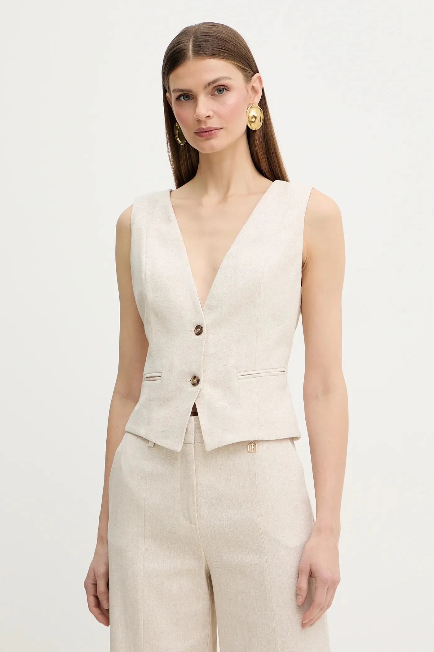 Жилет с льном
