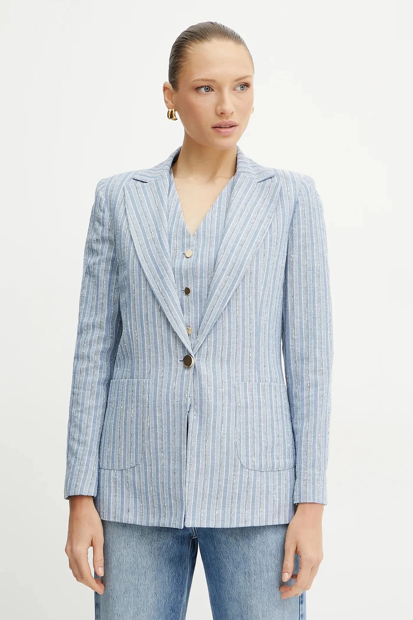 Пиджак из смесового льна