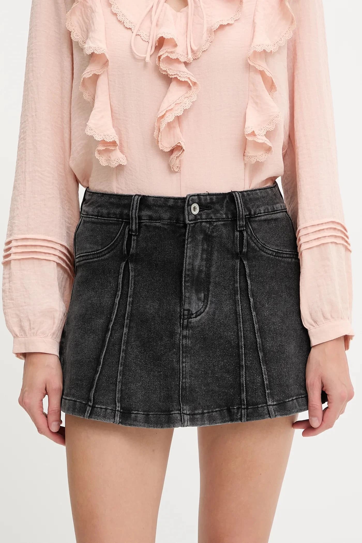 Джинсовая юбка и брюки