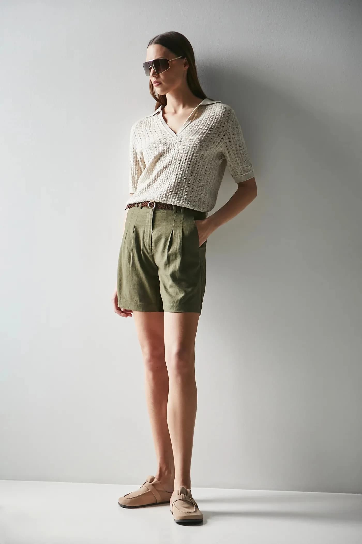 Льняные шорты