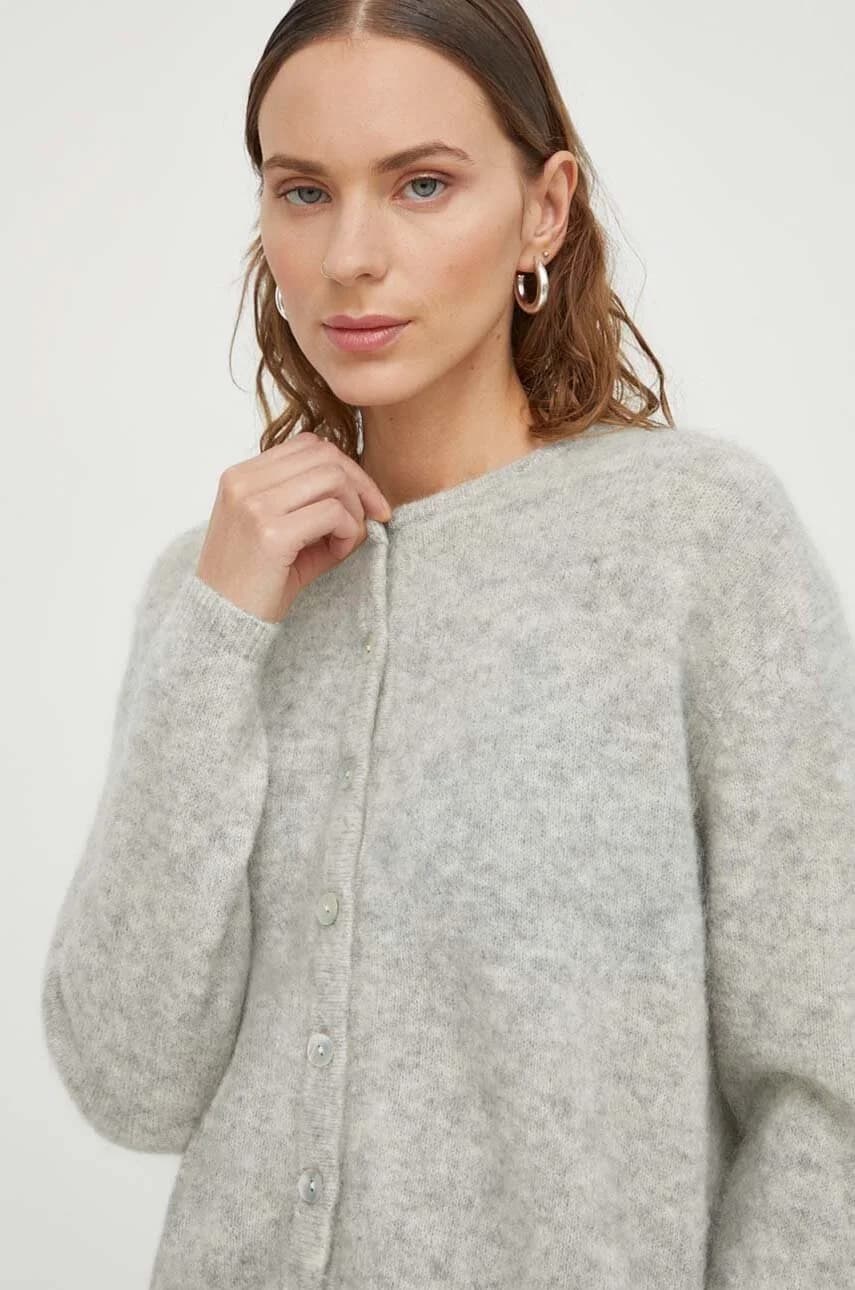 GILET ML COL ROND шерстяной кардиган