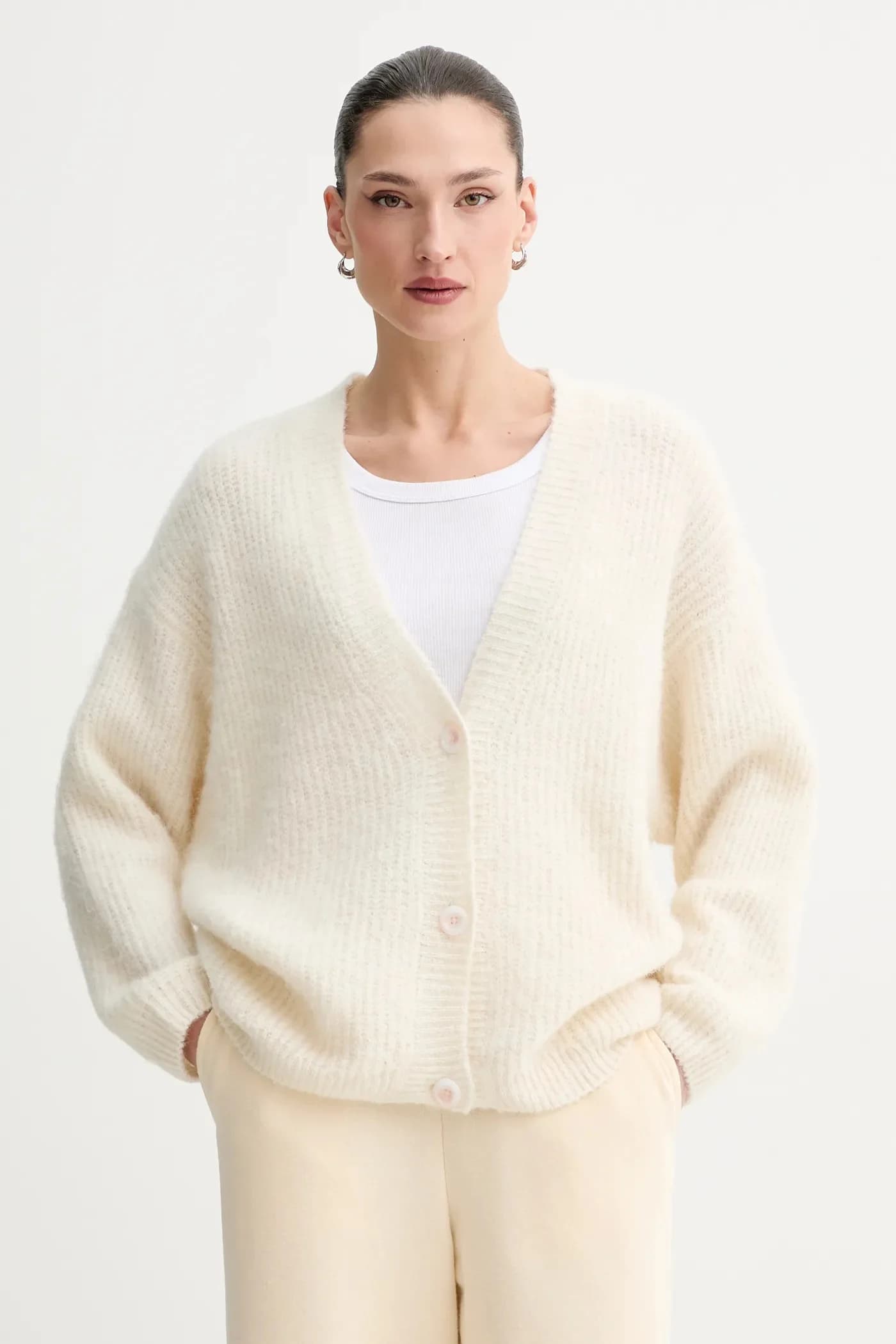 Кардиган с шерстью