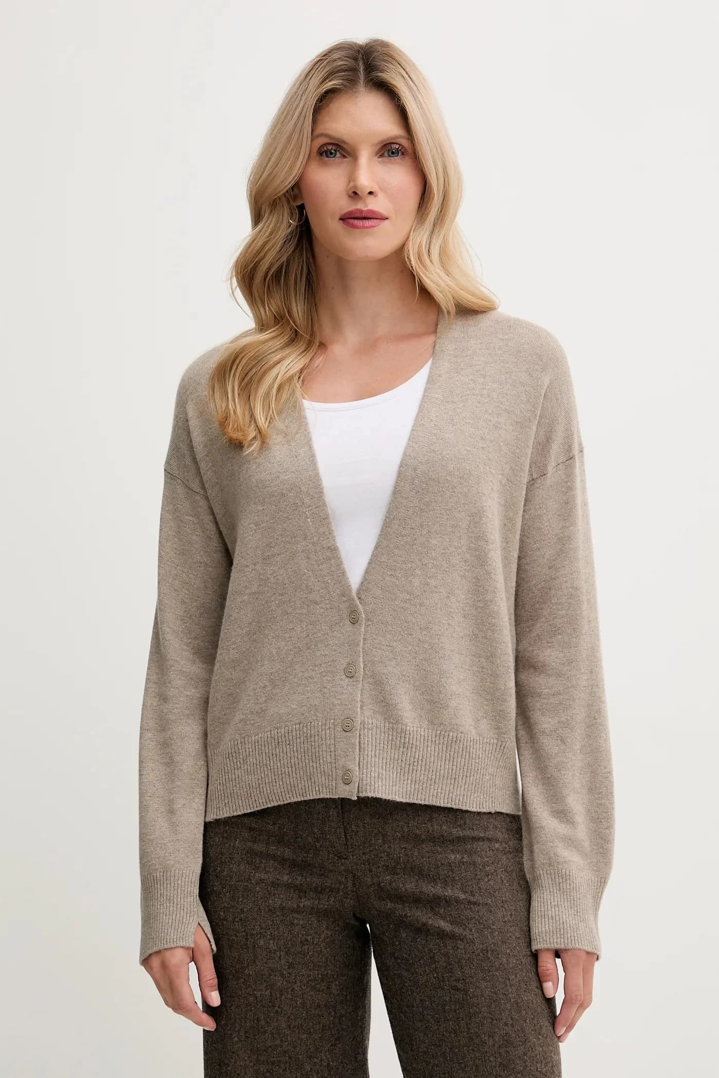 Кардиган с шерстью