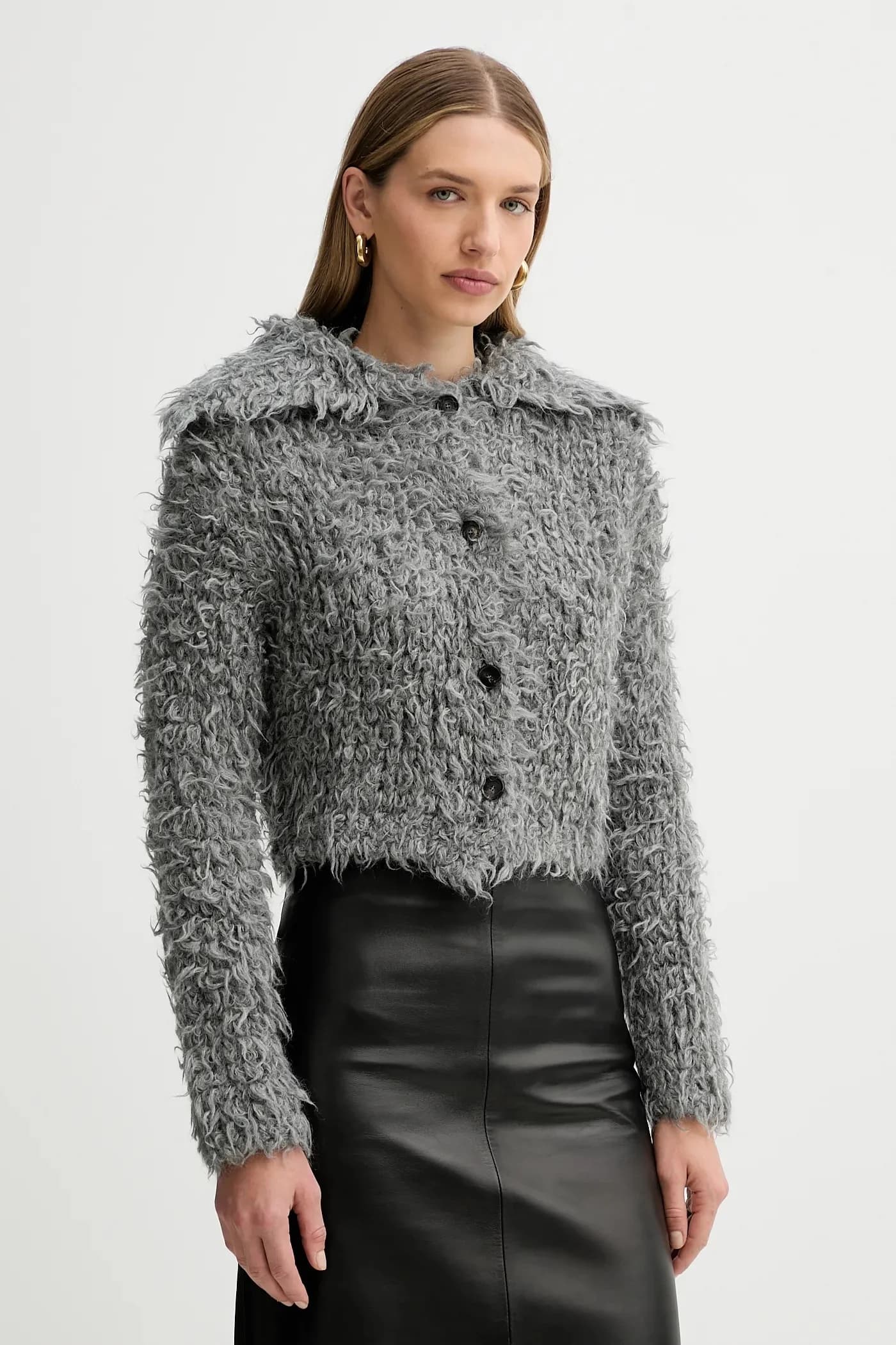 Кардиган с шерстью