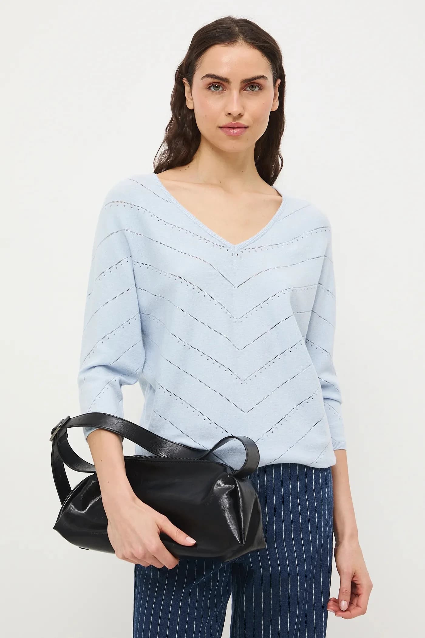 Женский ажурный свитер