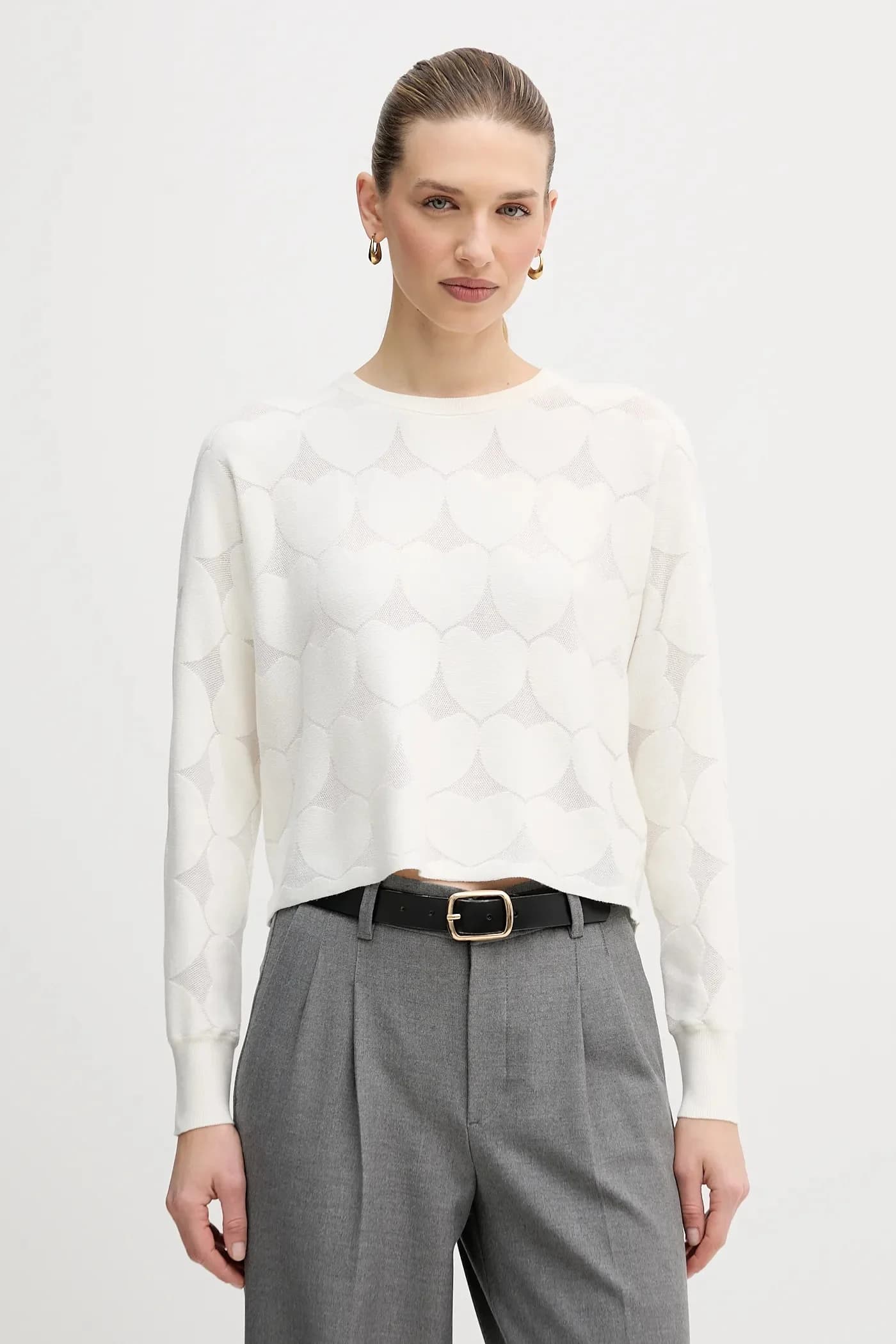 Свитер из смесового шелка